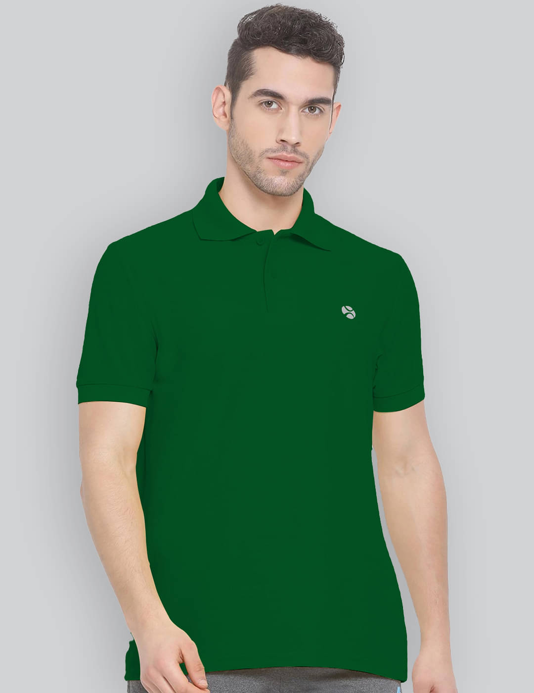     			Lux Nitro Pack of 1 Cotton Blend Regular Fit Solid Half Sleeves Men's Polo T Shirt ( Green )