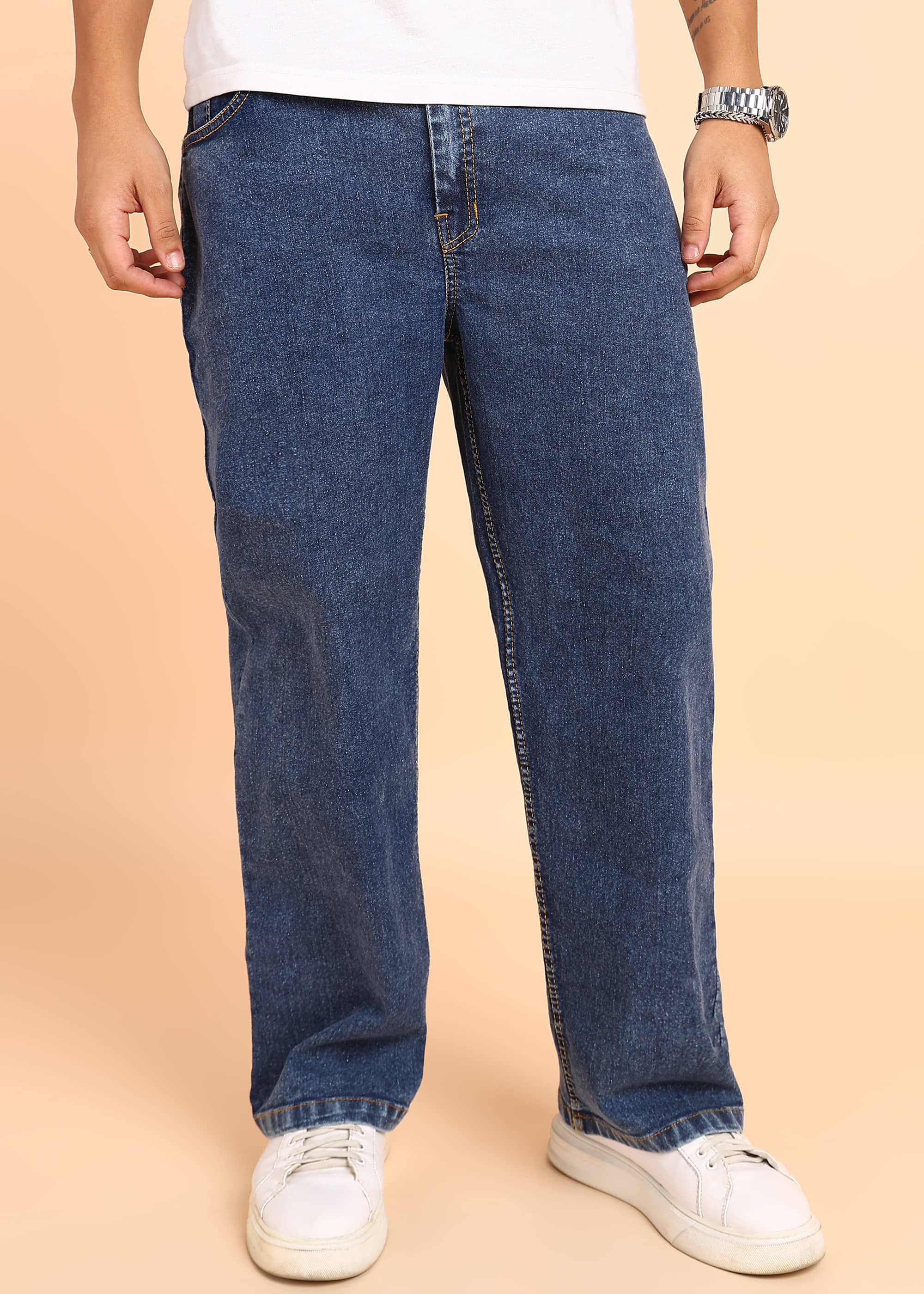 Montrez Straight Solid Men's Jeans - Blue ( Pack of 1 ) - Jeans | Buy online on ZillyBuy