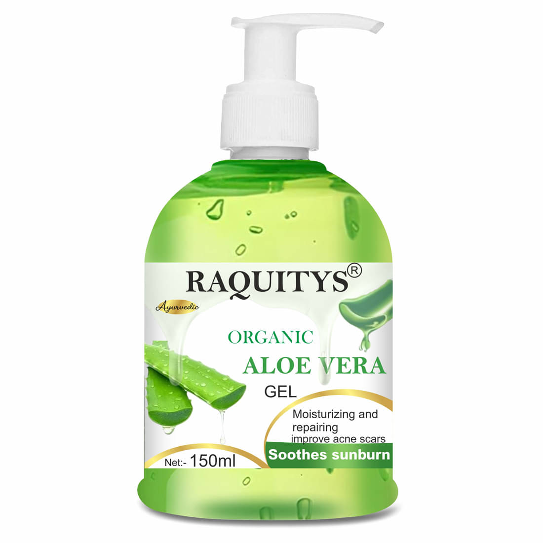     			RAQUITYS Moisturizer All Skin Type Aloe Vera ( 300 ml )