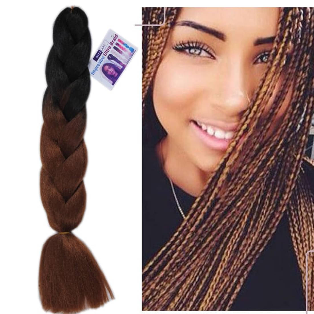 RITZKART - Dark Brown Clip In Hair Extension     			RITZKART - Dark Brown Clip In Hair Extension