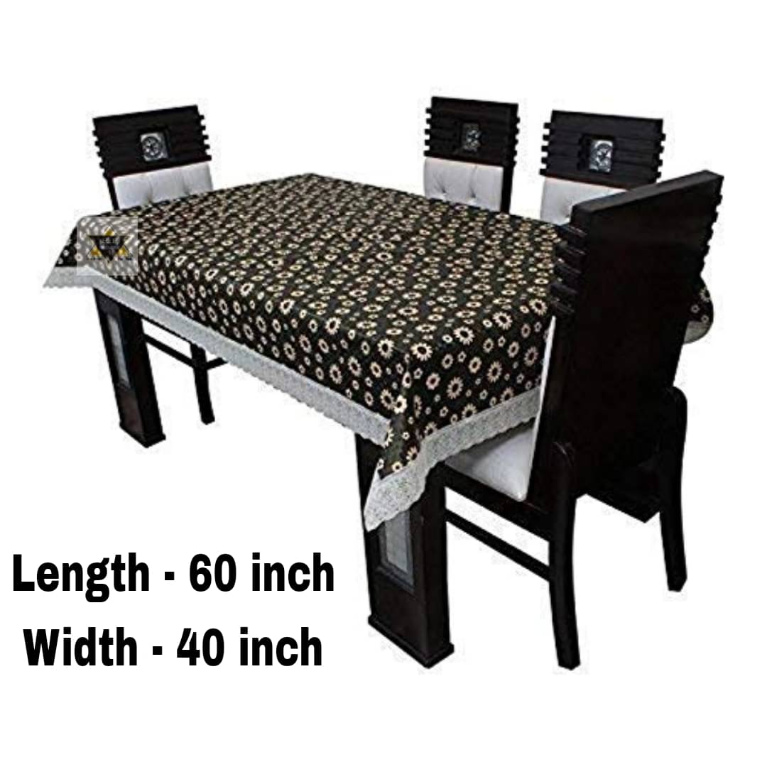     			ROYAL - NEST Printed Polyester 2 Seater Rectangle Table Cover ( 152 x 101 ) cm Pack of 1 Brown