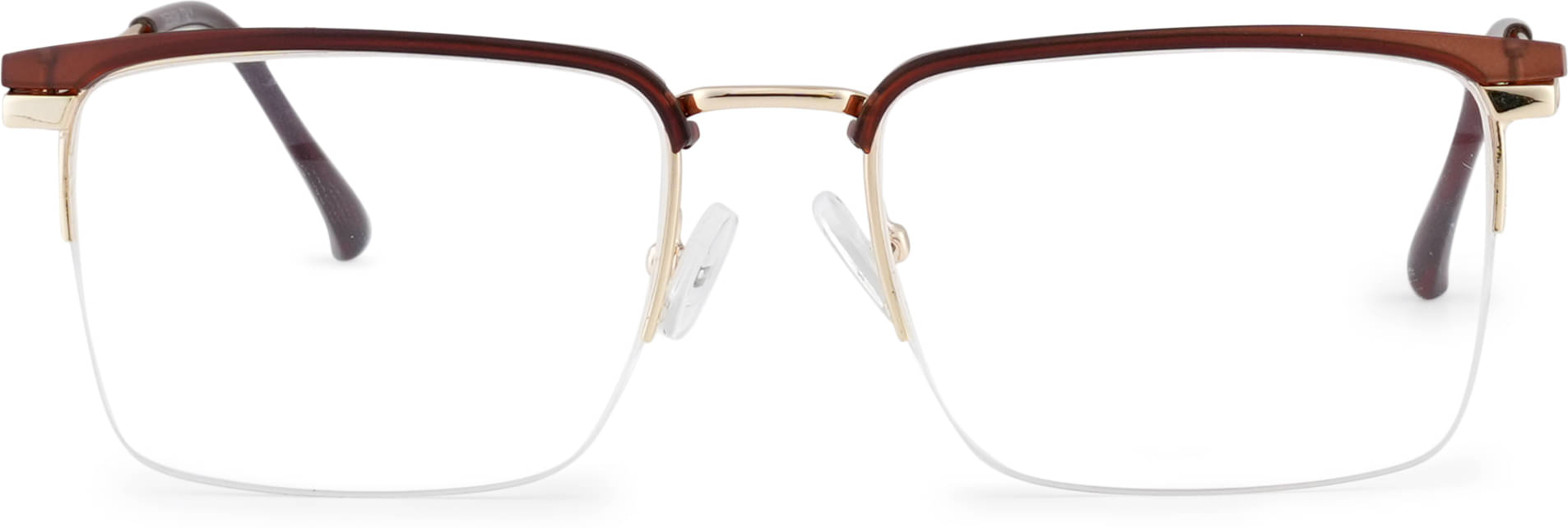 Redex Gold Rectangular Eyeglass Frame ( Pack of 1 ) Redex Gold Rectangular Eyeglass Frame ( Pack of 1 )