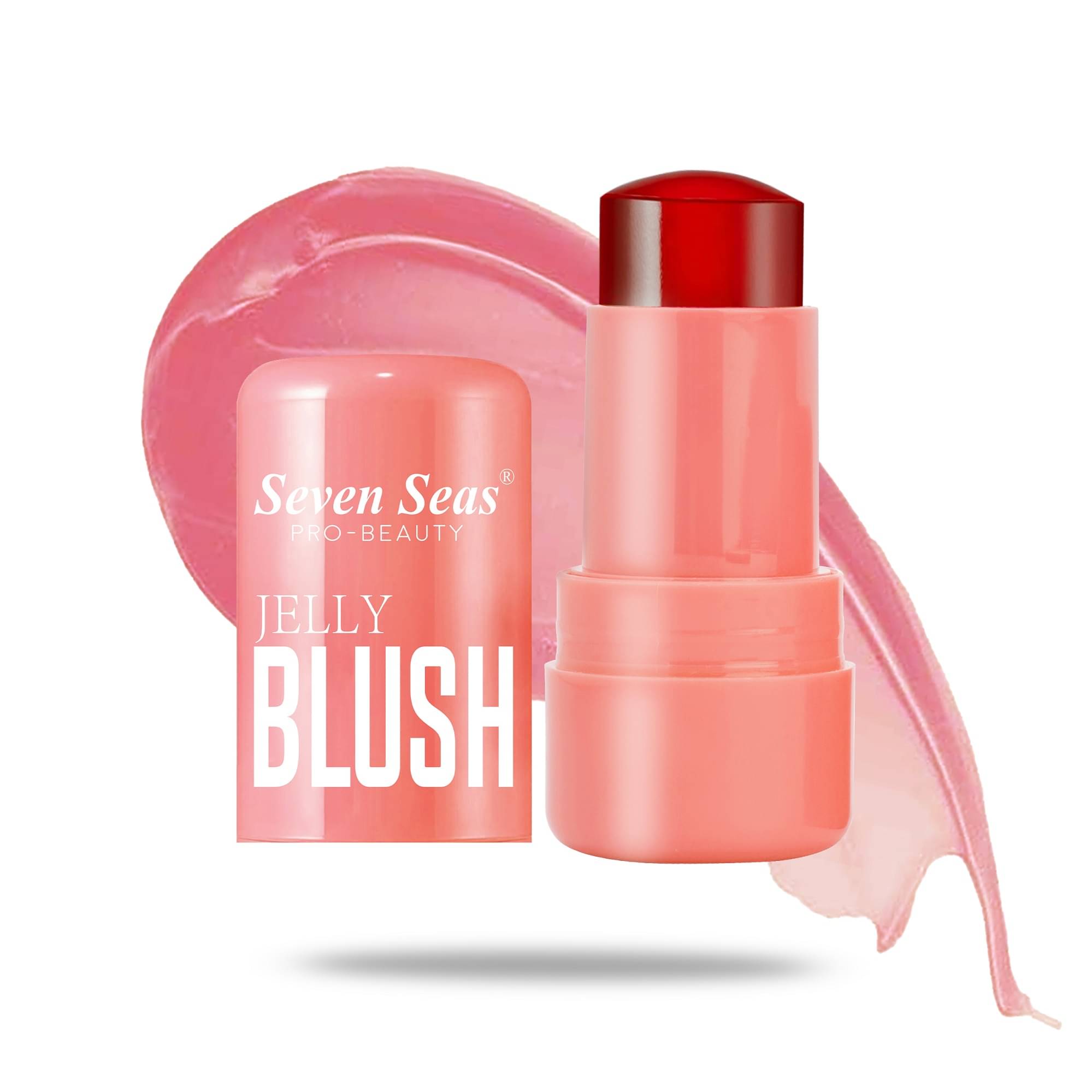     			Seven Seas Jelly Blush Tint Jelly Texture | Long Lasting | Mess Free Stick (Poppy Pink, 5g )