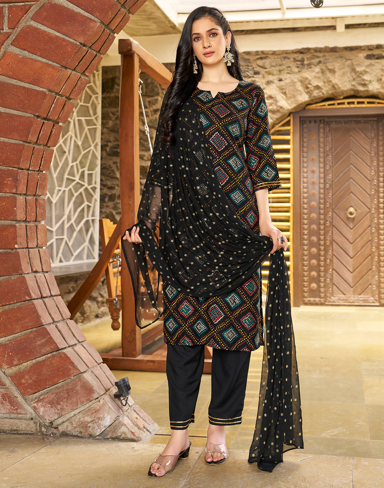 Skylee Rayon Printed Kurti With Pants Women's Stitched Salwar Suit - Multicolor ( Pack of 1 ) Skylee Rayon Printed Kurti With Pants Women's Stitched Salwar Suit - Multicolor ( Pack of 1 )