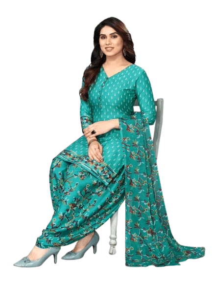THE PRIVATE LABLE Unstitched Crepe Printed Dress Material - Light Blue ( Pack of 1 ) THE PRIVATE LABLE Unstitched Crepe Printed Dress Material - Light Blue ( Pack of 1 )