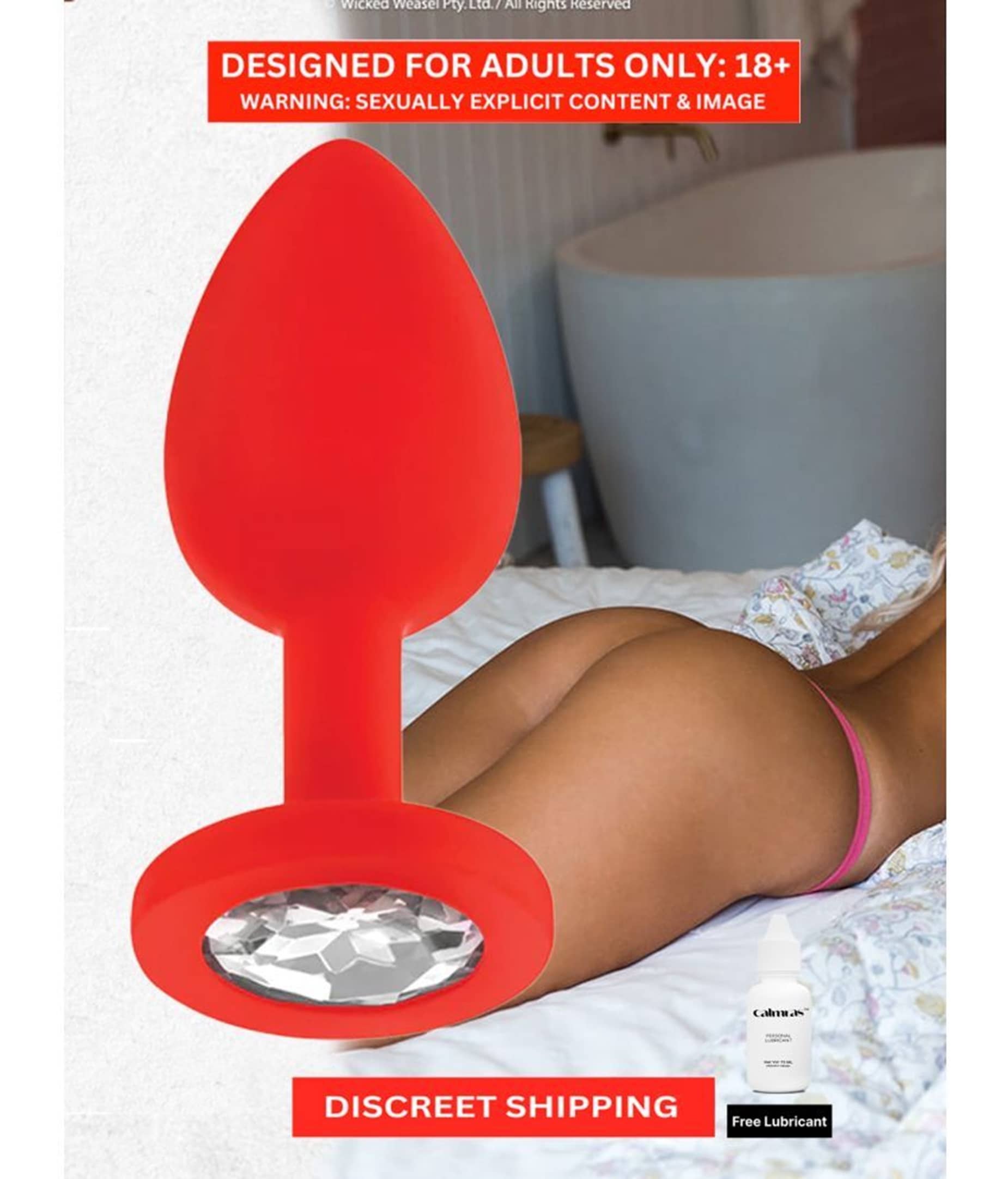 Womens Anal Plug- Small Anal Butt Plug Silicone Material with Diamond Cut Removal Jewel 3 inch