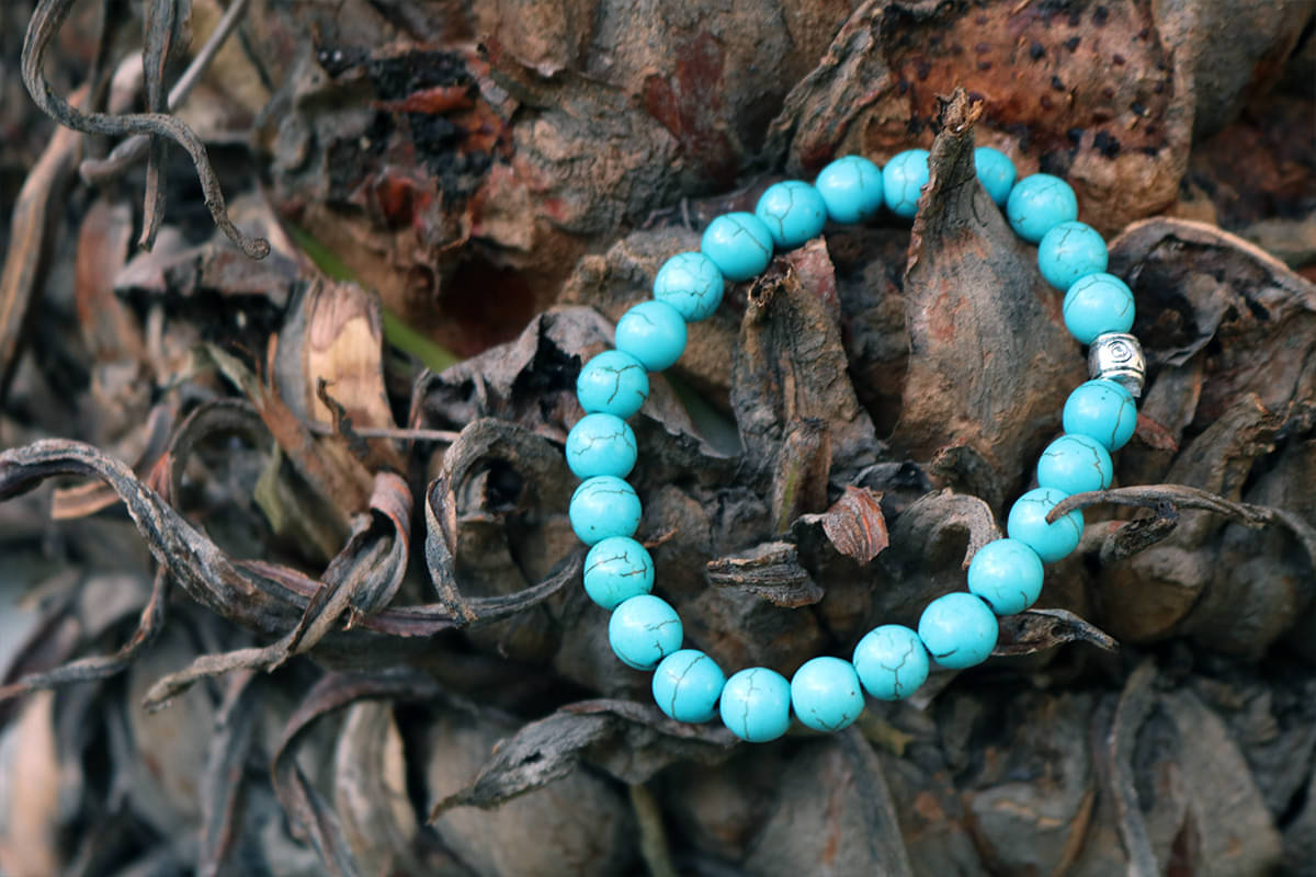     			Yogii Natural Turquoise Crystal Bracelet by Astroyogi
