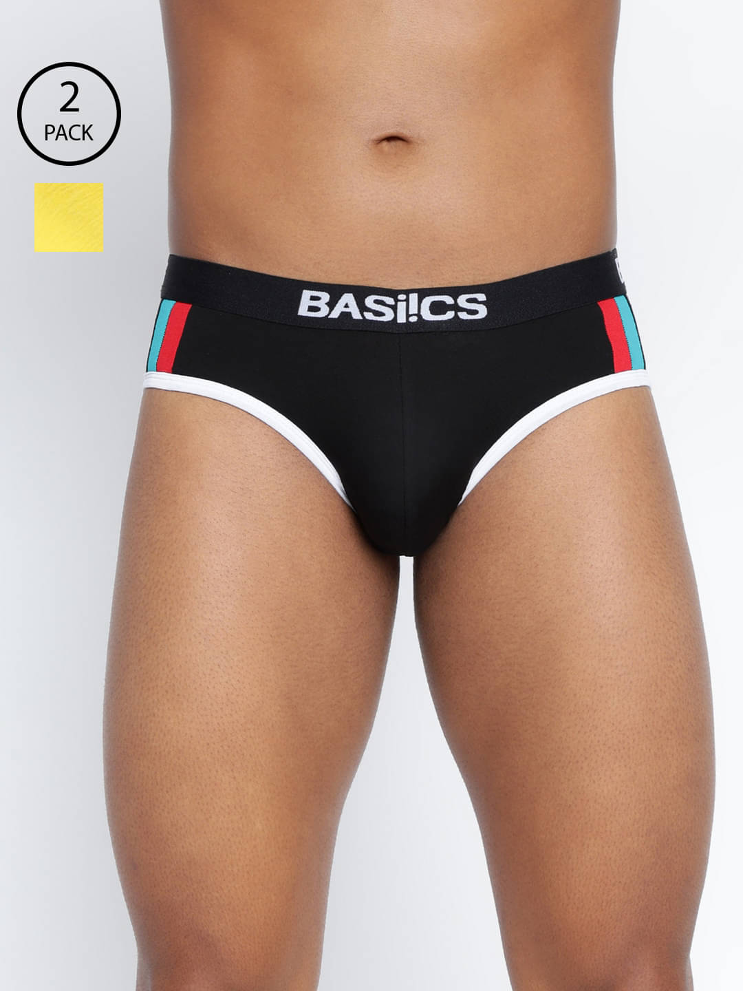    			BASIICS By La Intimo Pack of 2 Cotton Blend Briefs For Men's ( Multicolor4 )