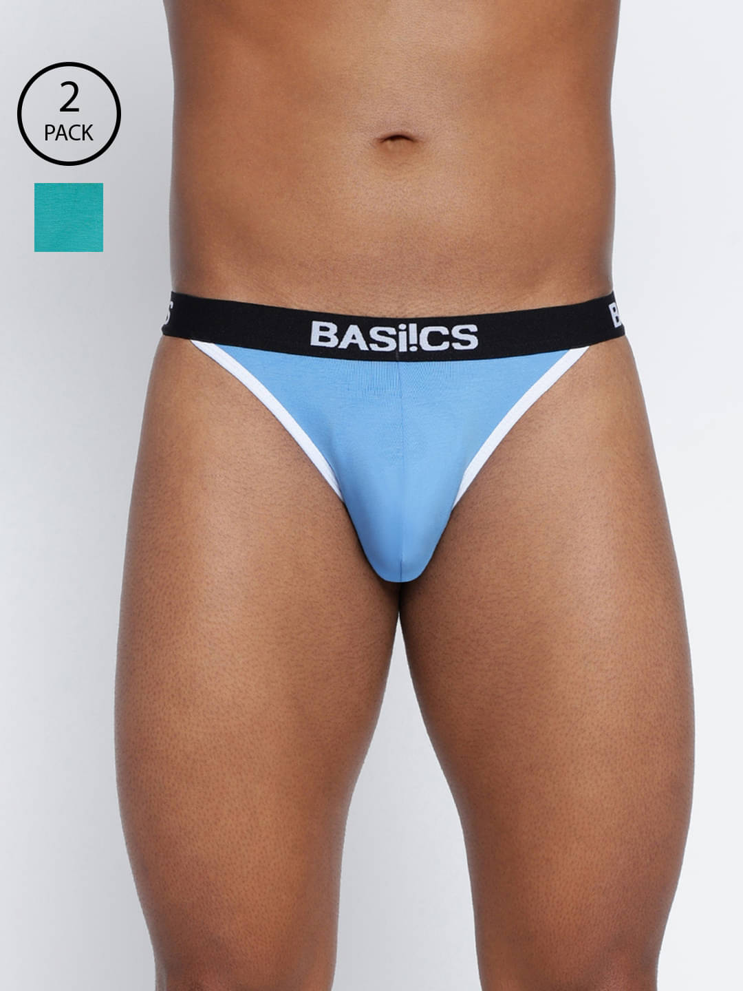 BASIICS By La Intimo Pack of 2 Cotton Blend Briefs For Men's ( Multicolor1 ) BASIICS By La Intimo Pack of 2 Cotton Blend Briefs For Men's ( Multicolor1 )