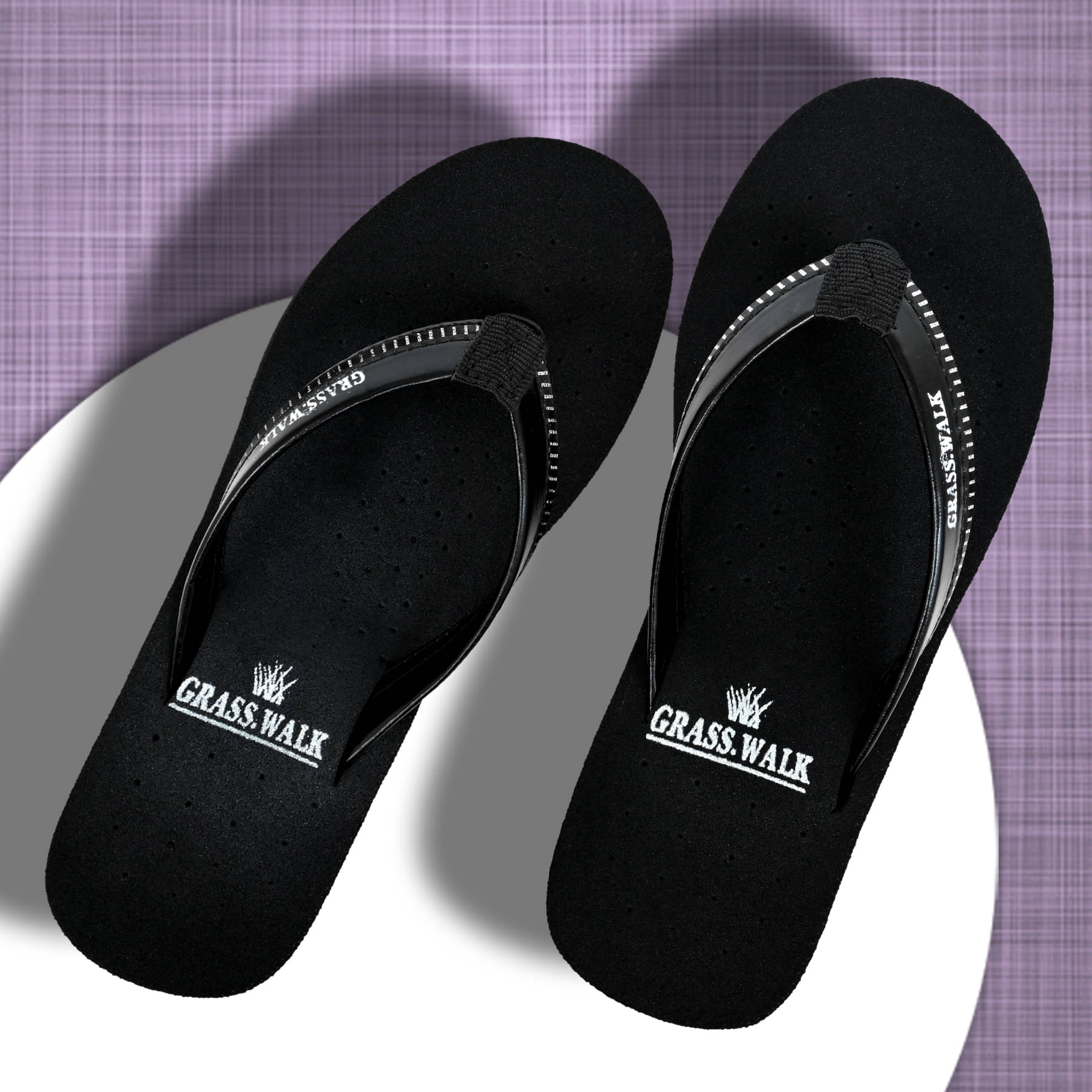     			GRASS WALK Black Women's Daily Slipper