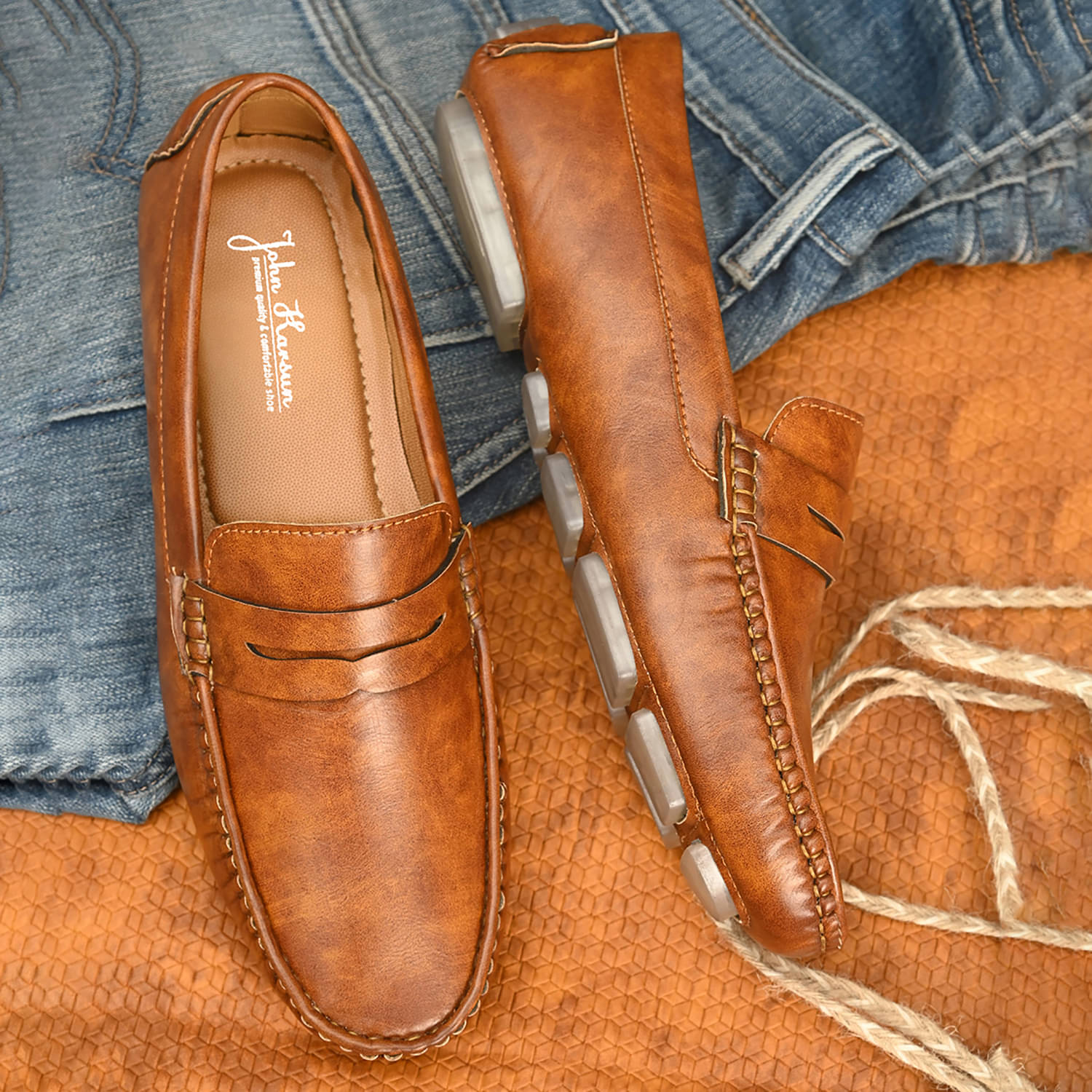     			John Karsun Tan Men's Driving