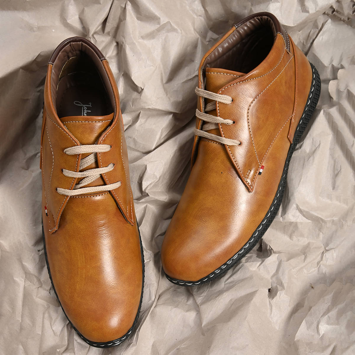     			John Karsun Tan Men's Casual Boots