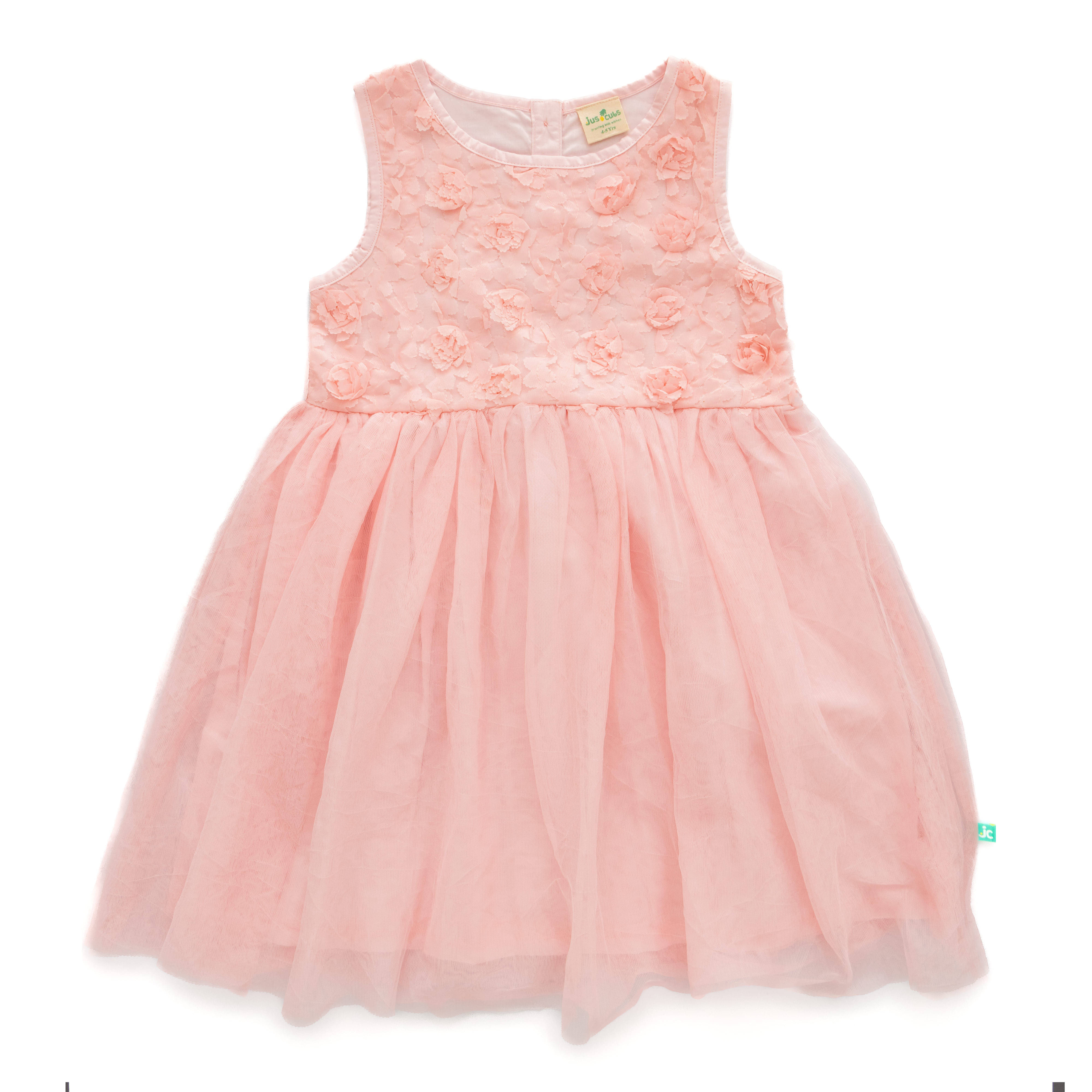 Juscubs Net Fit And Flare Dress For Girls ( Pack of 1 , Pink ) Juscubs Net Fit And Flare Dress For Girls ( Pack of 1 , Pink )