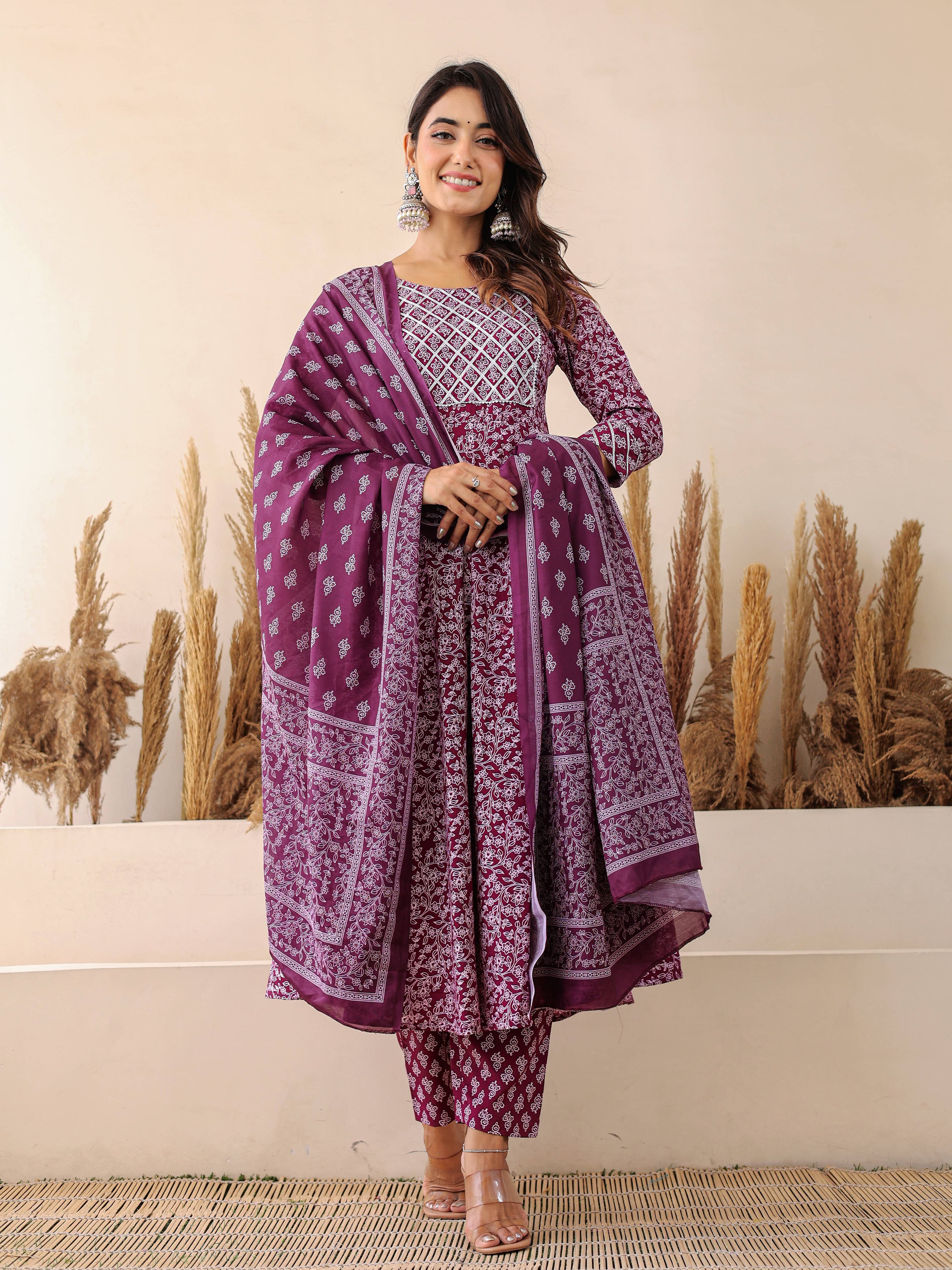 KETAKI FASHION Rayon Printed Kurti With Pants Women's Stitched Salwar Suit - Wine ( Pack of 1 )     			KETAKI FASHION Rayon Printed Kurti With Pants Women's Stitched Salwar Suit - Wine ( Pack of 1 )