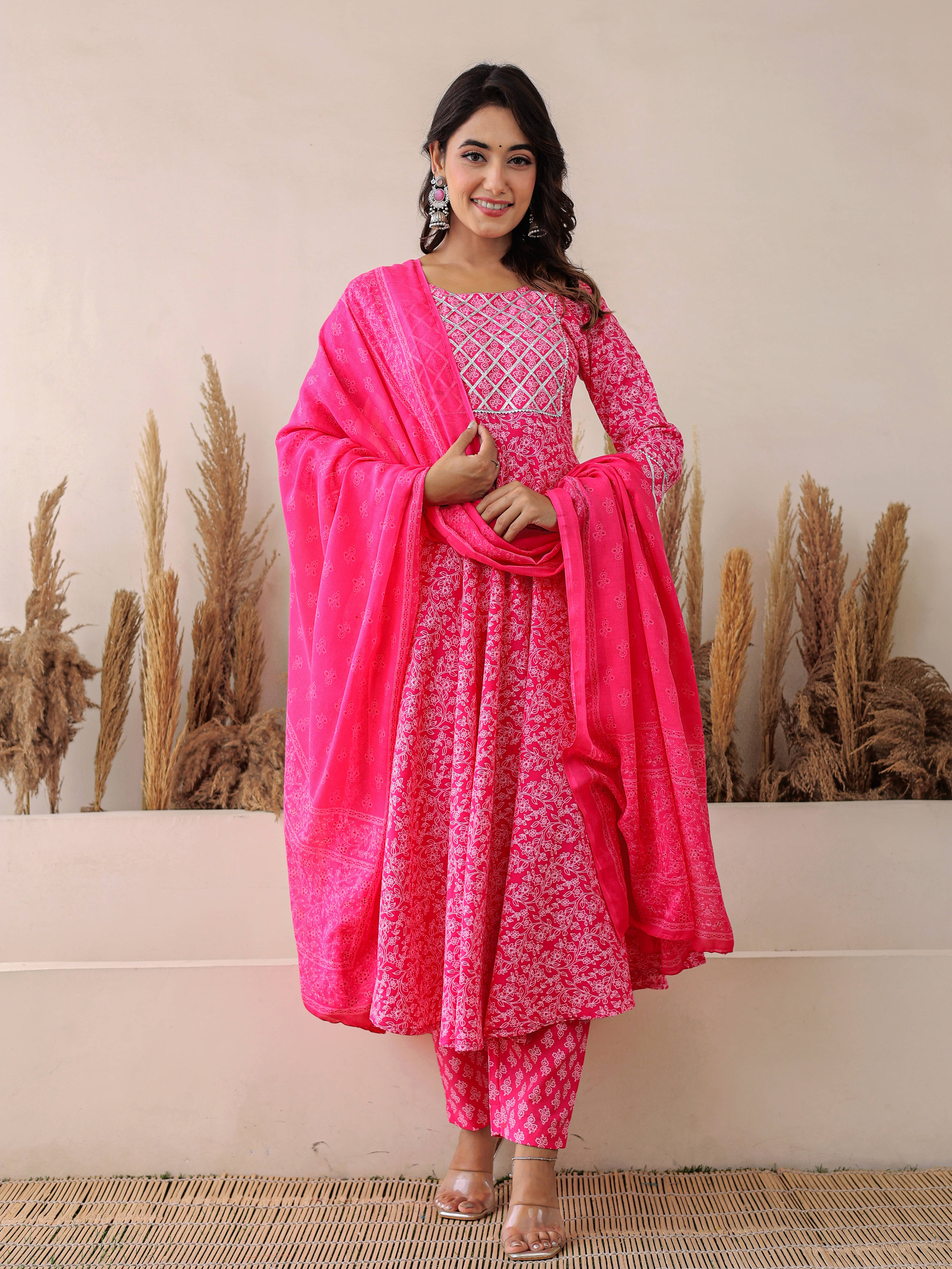 KETAKI FASHION Rayon Printed Kurti With Pants Women's Stitched Salwar Suit - Pink ( Pack of 1 )     			KETAKI FASHION Rayon Printed Kurti With Pants Women's Stitched Salwar Suit - Pink ( Pack of 1 )