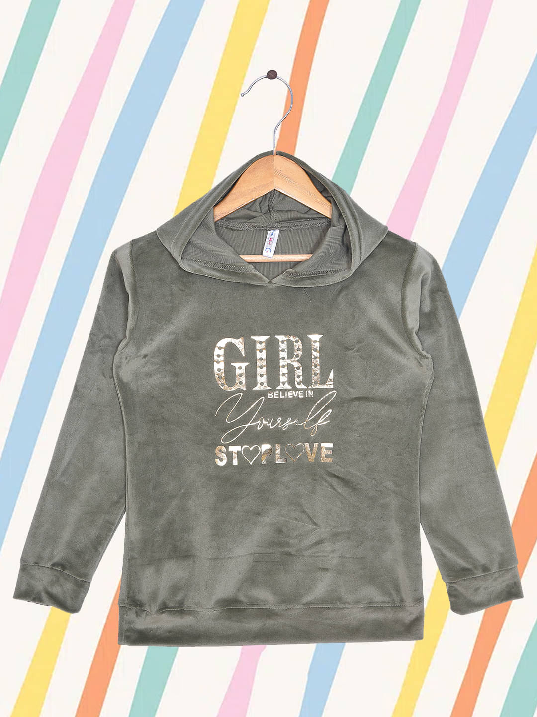     			RELANE Girls Fleece Sweatshirt ( Sea Green )