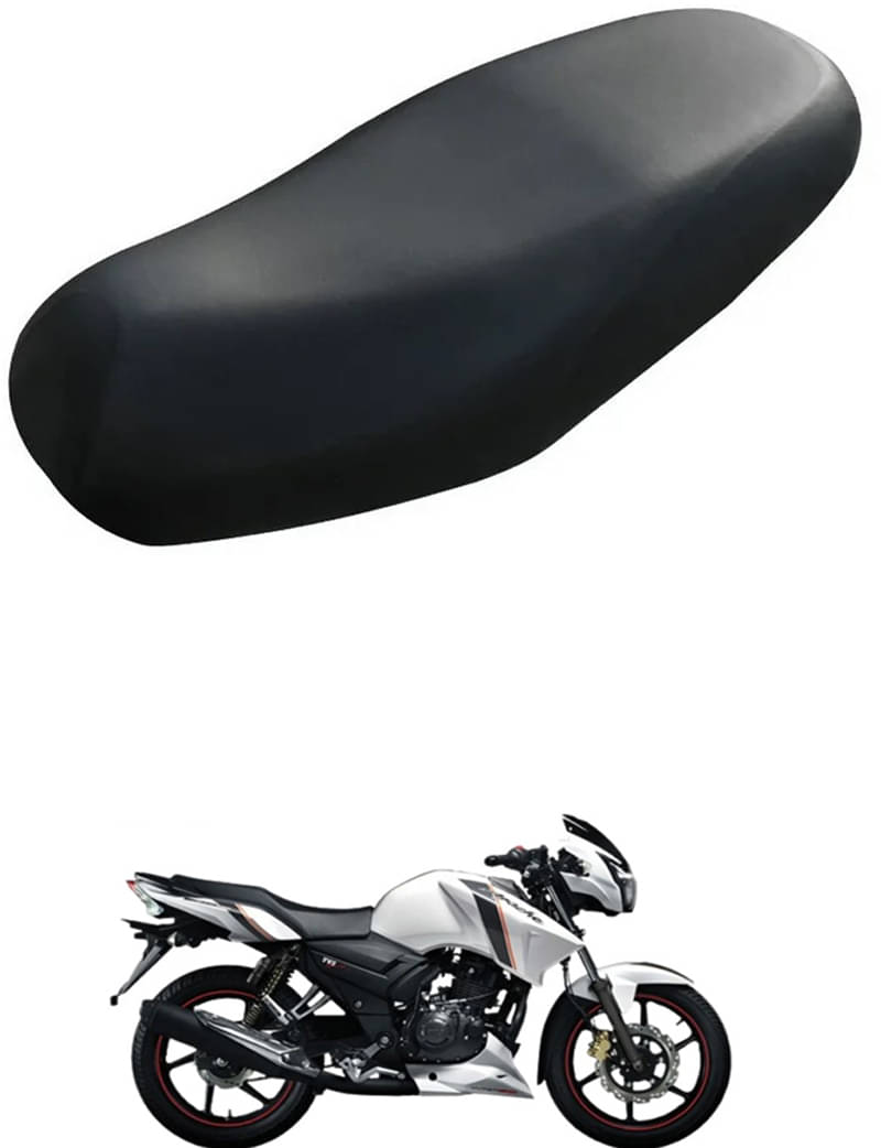 RONISH Bike/Scooty Seat Cover Black For TVS Apache 150     			RONISH Bike/Scooty Seat Cover Black For TVS Apache 150