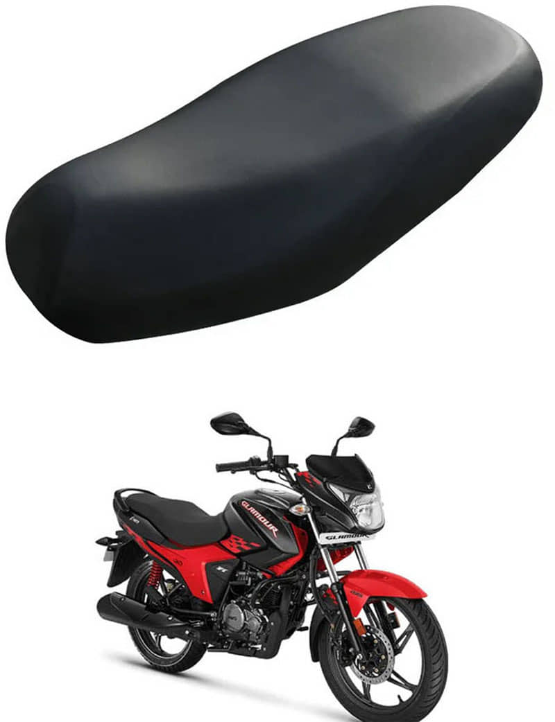 RONISH Bike/Scooty Seat Cover Black For Hero Glamour i3s