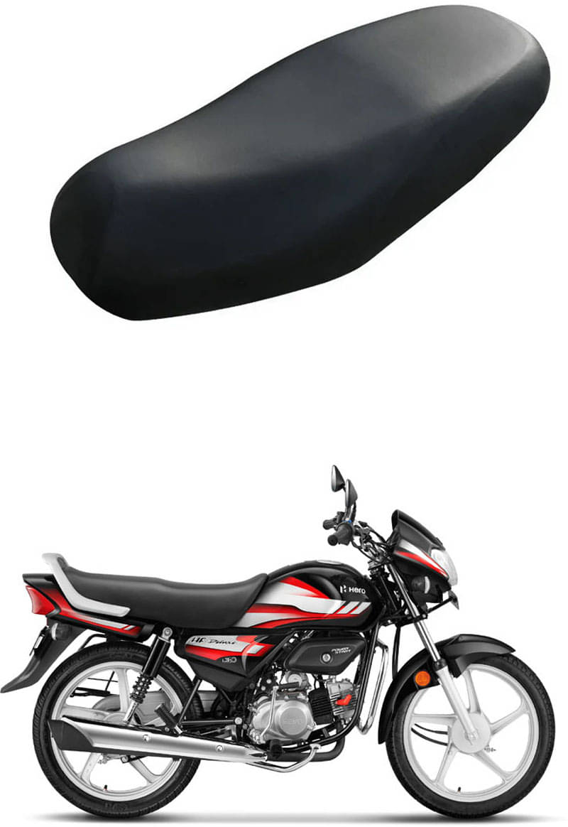 RONISH Bike/Scooty Seat Cover Black For Hero HF Deluxe RONISH Bike/Scooty Seat Cover Black For Hero HF Deluxe