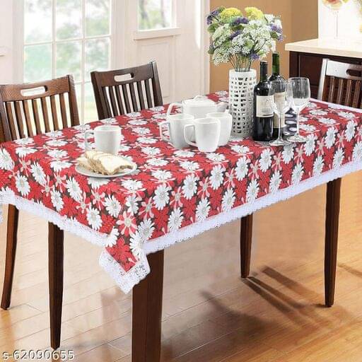 ROYAL - NEST Printed Polyester 2 Seater Rectangle Table Cover ( 152 x 101 ) cm Pack of 1 Red ROYAL - NEST Printed Polyester 2 Seater Rectangle Table Cover ( 152 x 101 ) cm Pack of 1 Red