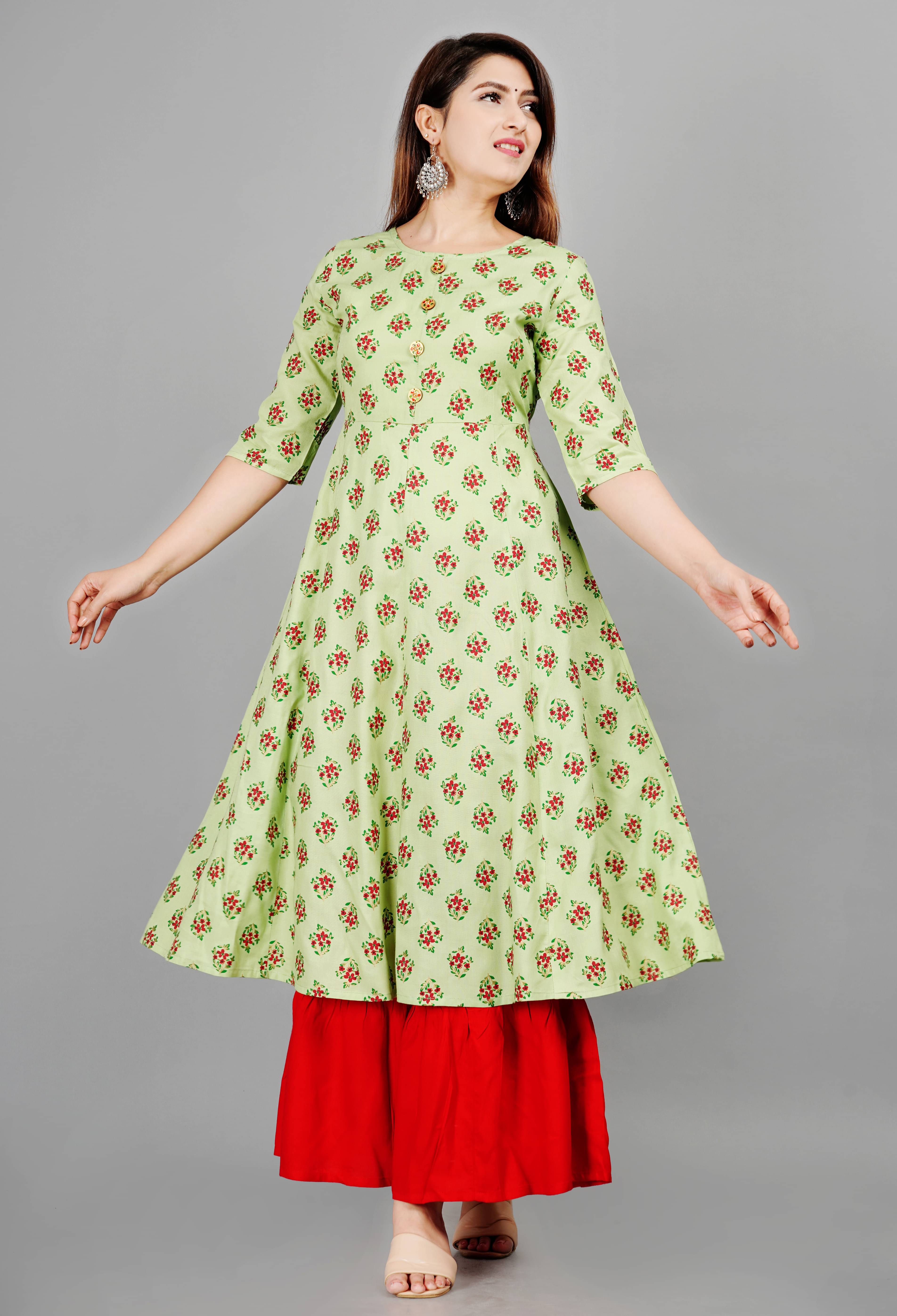 SIPET Rayon Self Design Kurti With Palazzo Women's Stitched Salwar Suit - Sea Green ( Pack of 1 ) SIPET Rayon Self Design Kurti With Palazzo Women's Stitched Salwar Suit - Sea Green ( Pack of 1 )