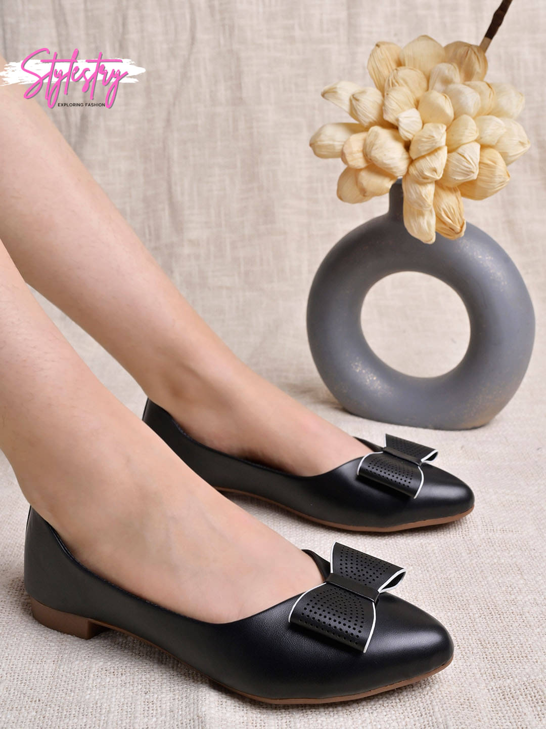 Stylestry Black Women's Casual Ballerinas Stylestry Black Women's Casual Ballerinas