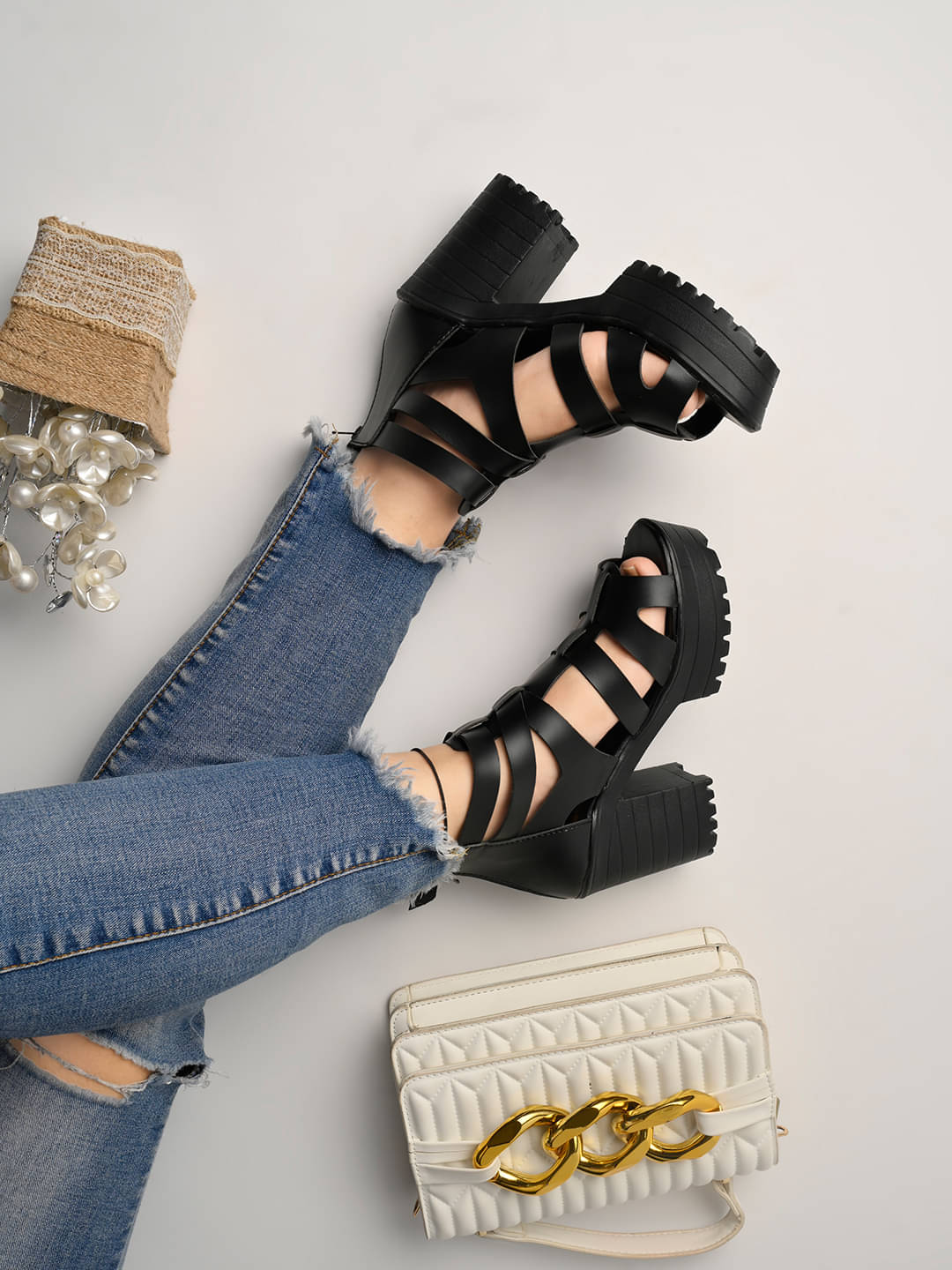 Stylestry Black Women's Sandal Heels Stylestry Black Women's Sandal Heels