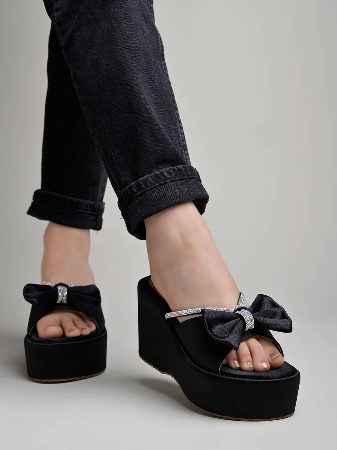     			Stylestry Black Women's Sandal Heels