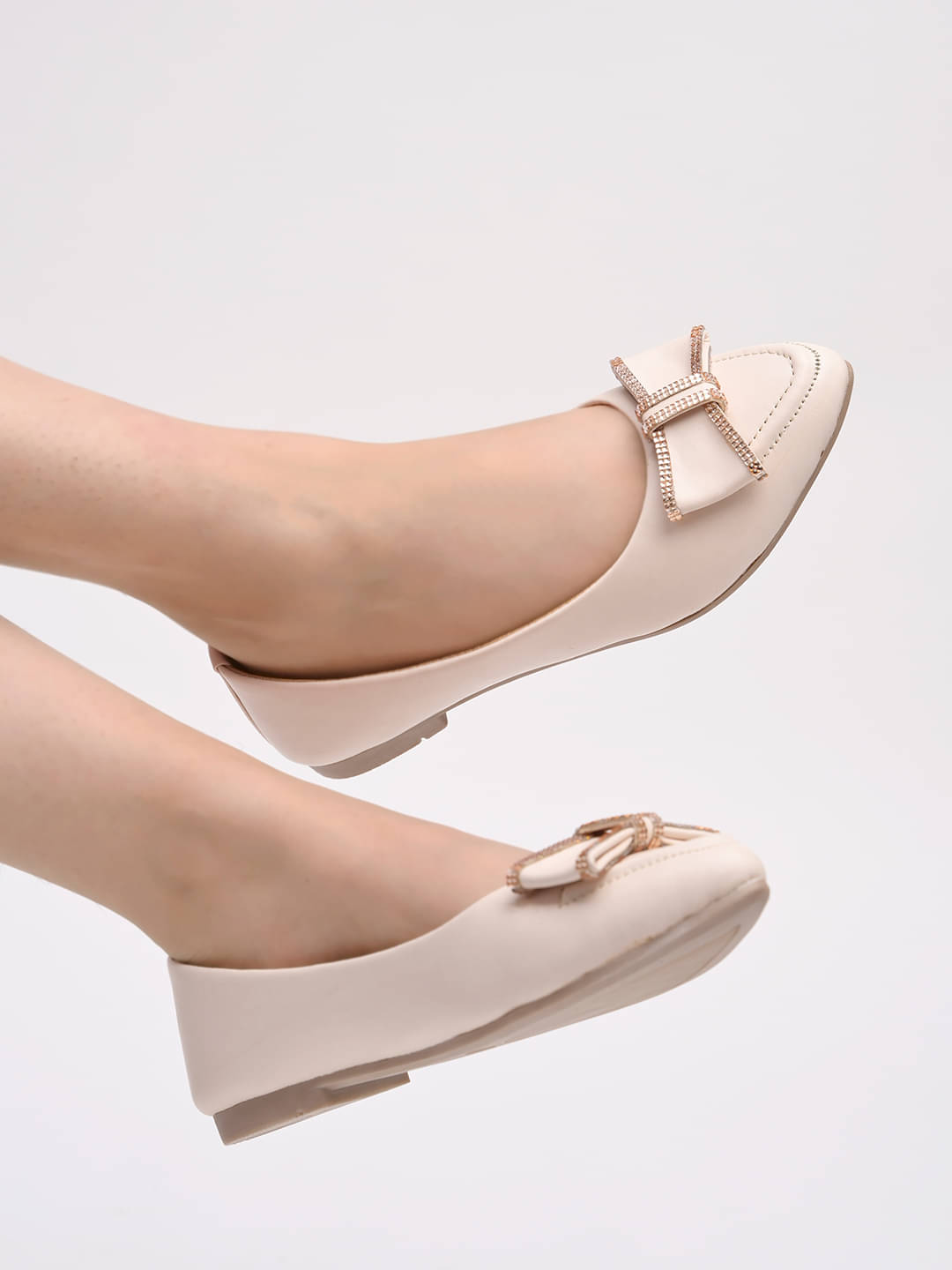 Stylestry Cream Women's Casual Ballerinas Stylestry Cream Women's Casual Ballerinas