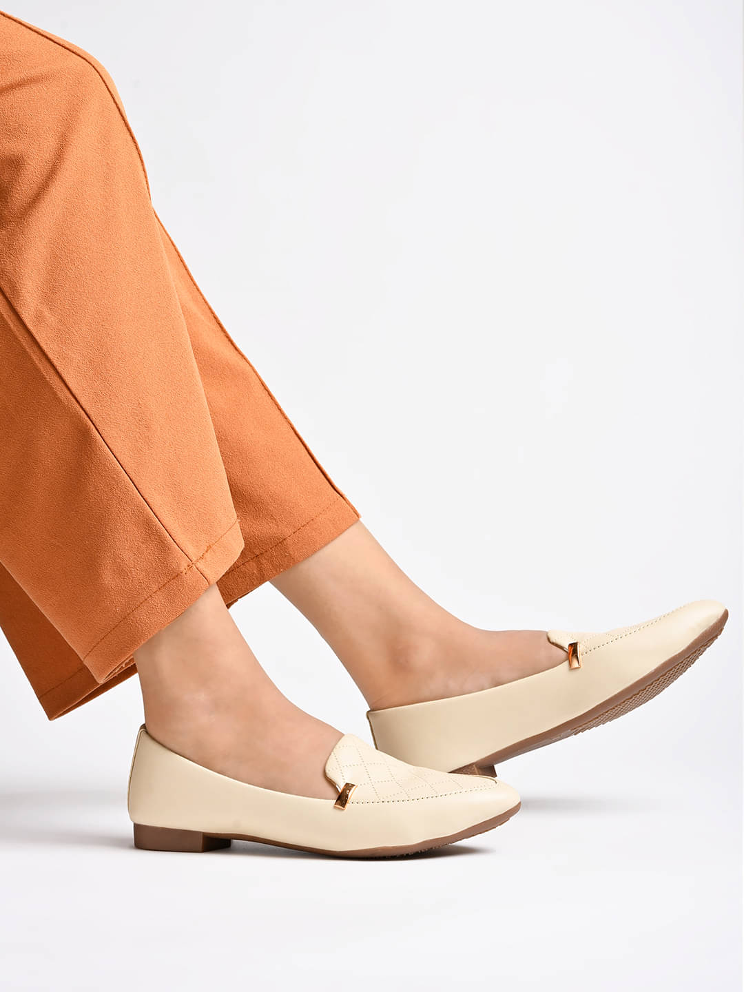 Stylestry Cream Women's Casual Ballerinas     			Stylestry Cream Women's Casual Ballerinas