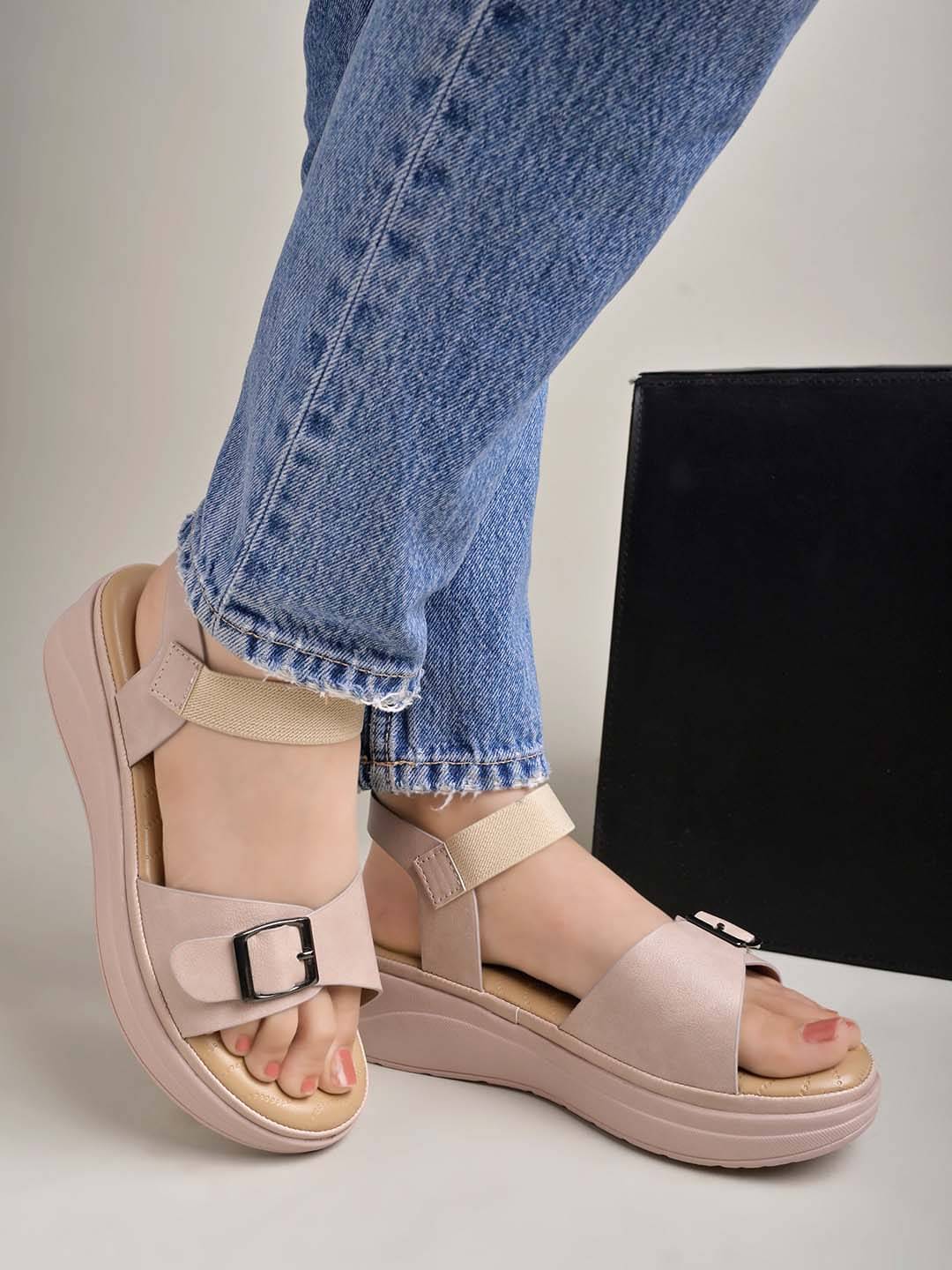     			Stylestry Cream Women's Sandal Heels