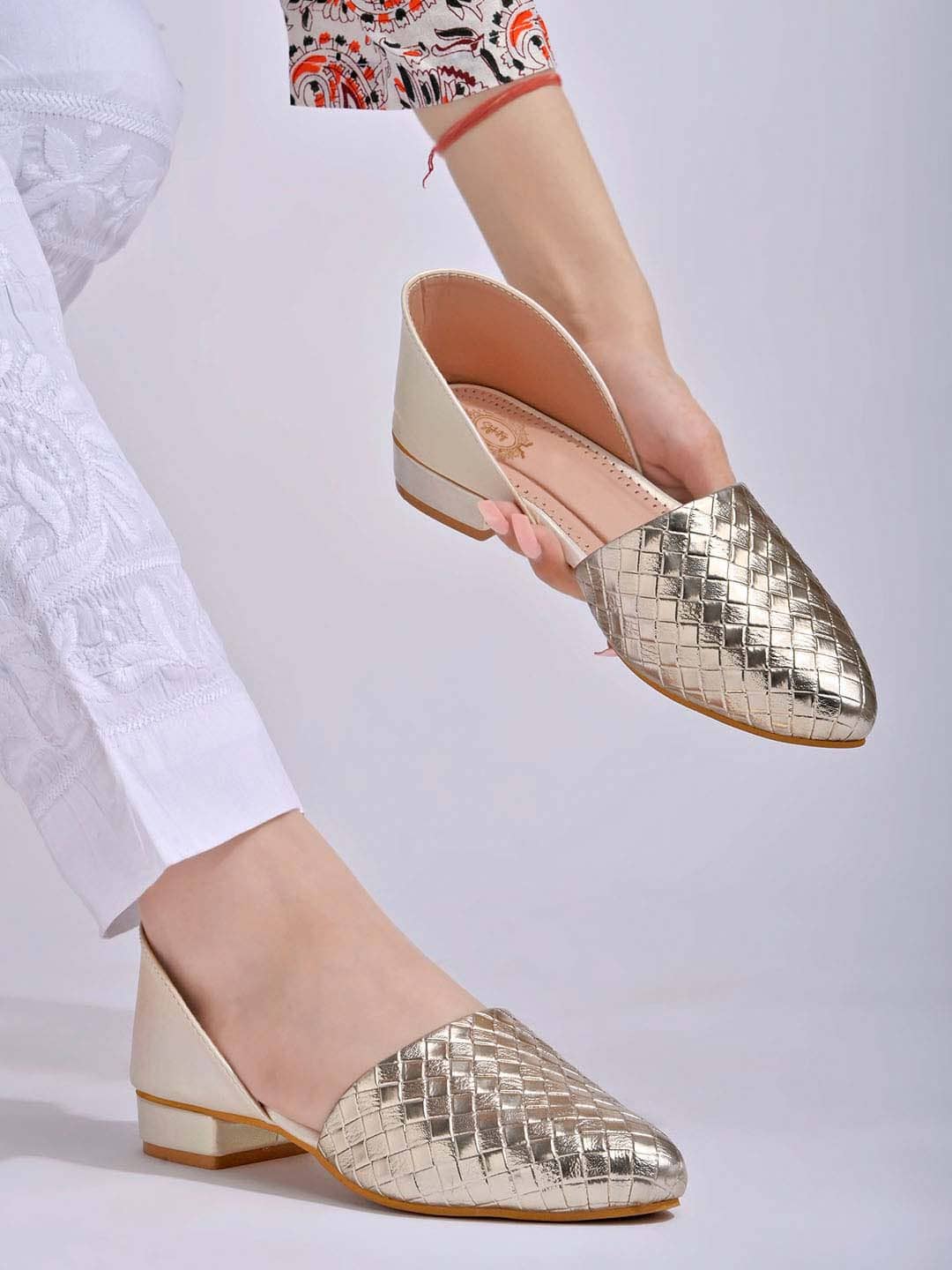 Stylestry Gold Women's Casual Ballerinas - Casual Shoes | Buy online on ZillyBuy