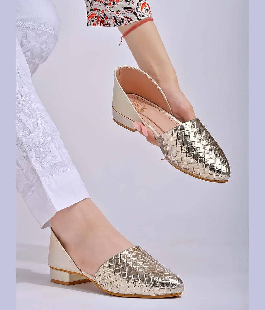 Stylestry Gold Women's Casual Ballerinas - Casual Shoes | Buy online on ZillyBuy