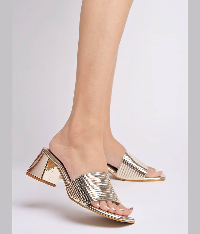 Stylestry Gold Women's Sandal Heels - Heels | Buy online on ZillyBuy
