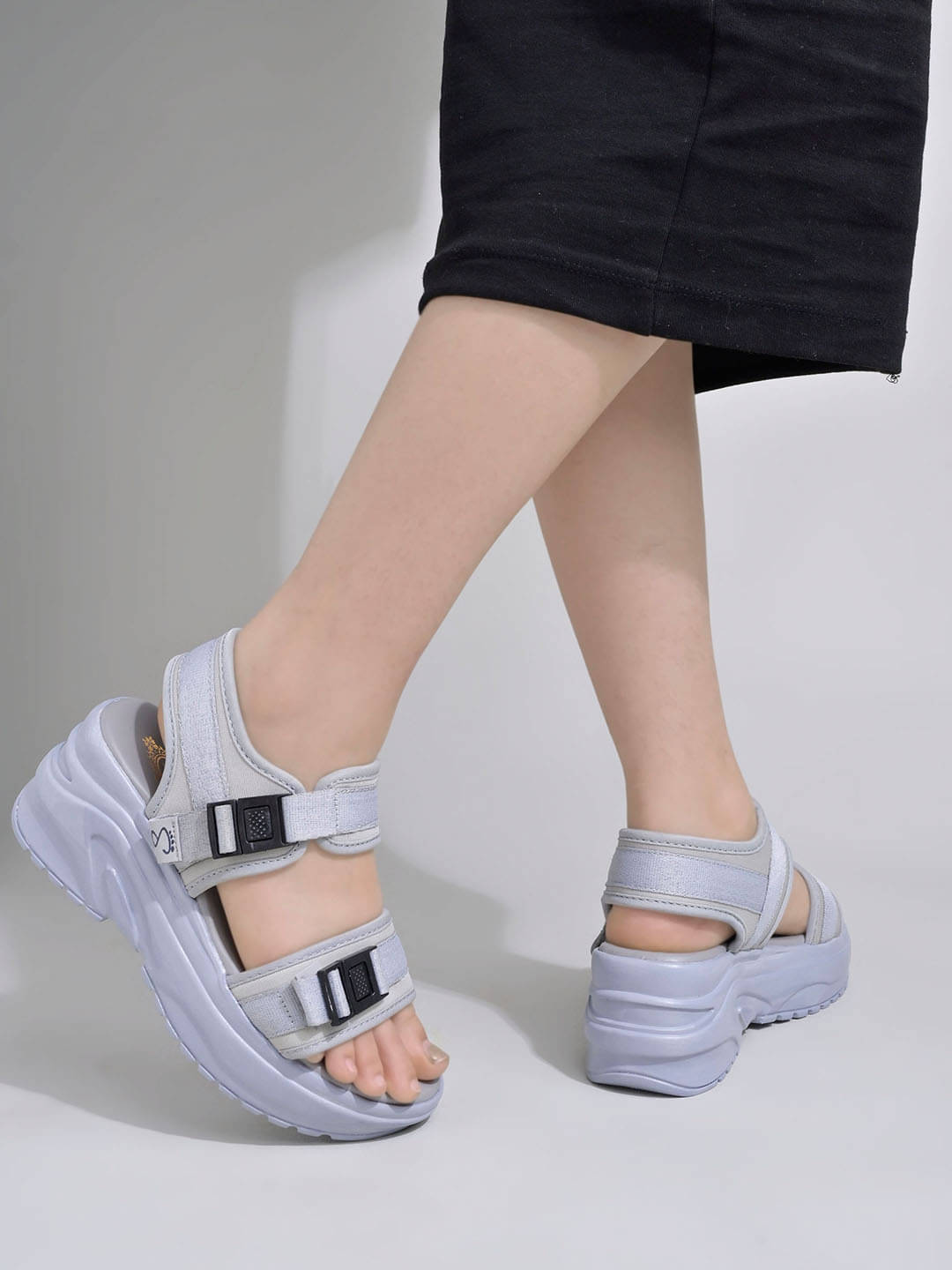Stylestry Gray Women's Sandal Heels Stylestry Gray Women's Sandal Heels