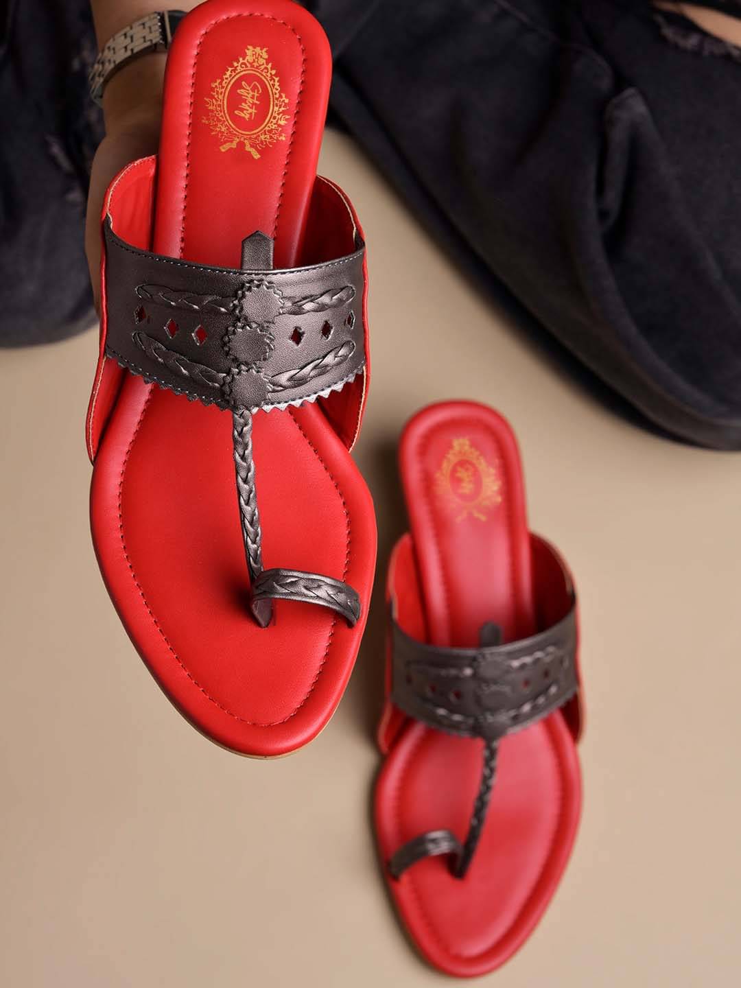 Stylestry Red Women's Sandal Heels Stylestry Red Women's Sandal Heels