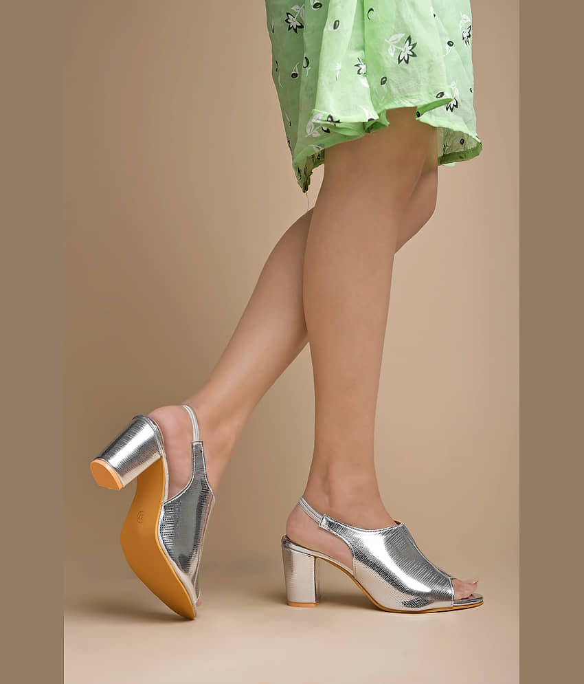 Stylestry Silver Women's Sandal Heels - Heels | Buy online on ZillyBuy
