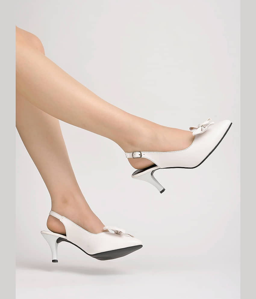 Stylestry White Women's Pumps Heels - Heels | Buy online on ZillyBuy