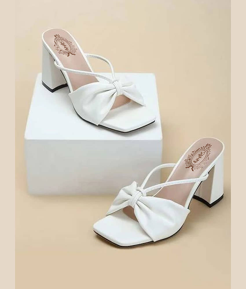Stylestry White Women's Sandal Heels - Heels | Buy online on ZillyBuy