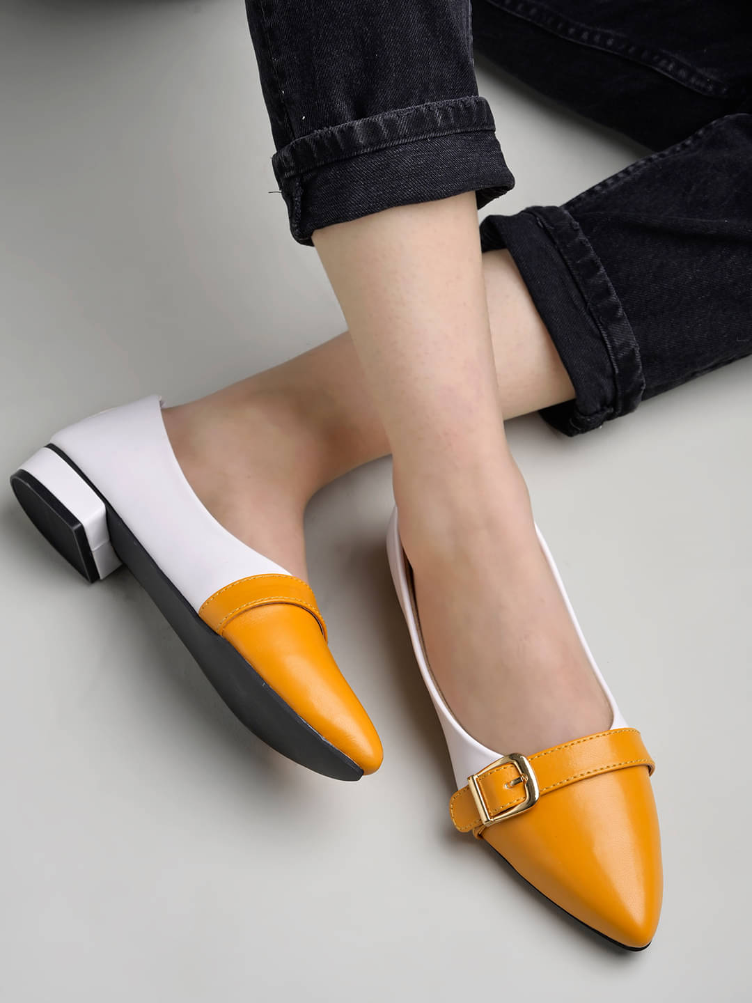     			Stylestry Yellow Women's Korean Ballerinas