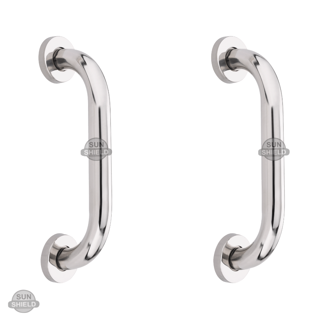 Sun Shield - Safety Grab Bars for Bathroom Stainless Steel SS Finish, 9 Inch (Pack of 2) Sun Shield - Safety Grab Bars for Bathroom Stainless Steel SS Finish, 9 Inch (Pack of 2)