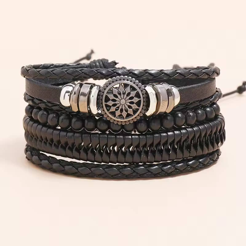 Thrillz Black Bracelet ( Pack of 4 ) - Bangles & Bracelets | Buy online on ZillyBuy