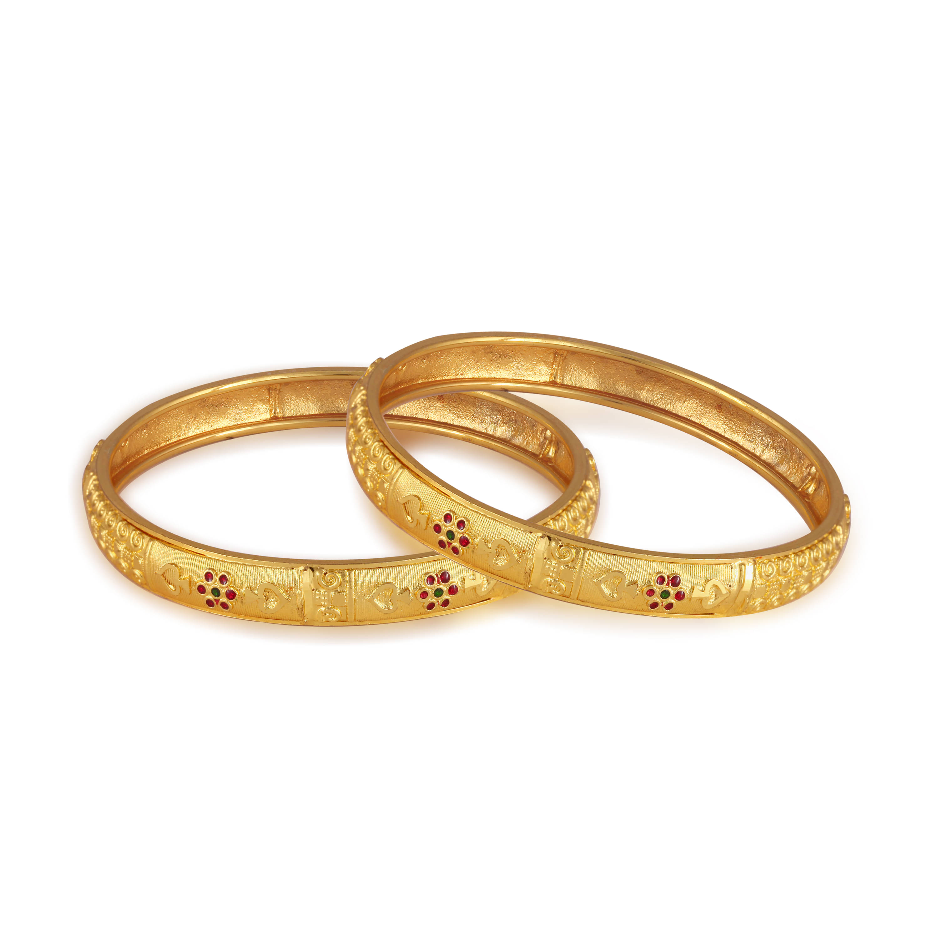 VIVASTRI Gold Bangle ( Pack of 2 ) VIVASTRI Gold Bangle ( Pack of 2 )