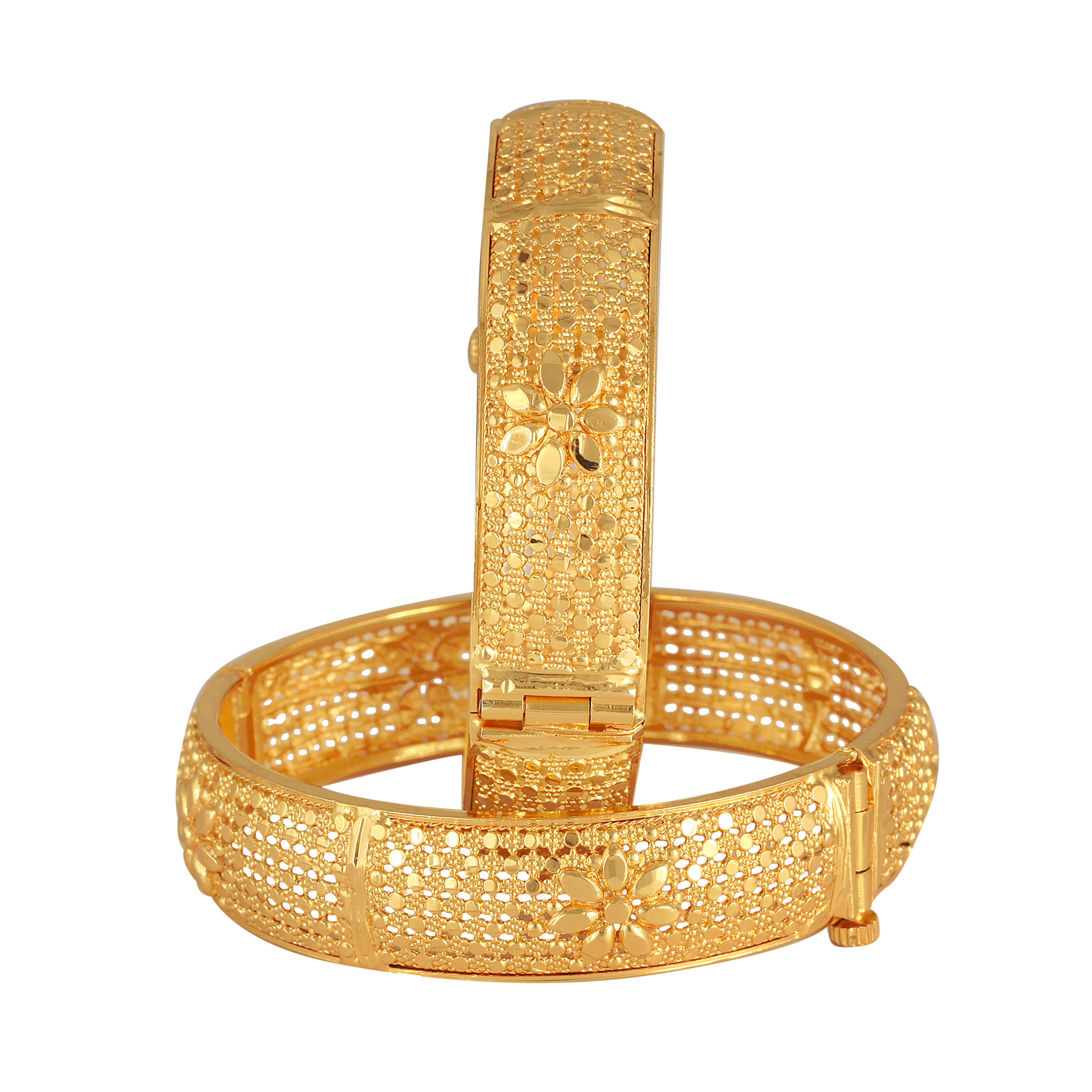 VIVASTRI Gold Kada ( Pack of 2 )