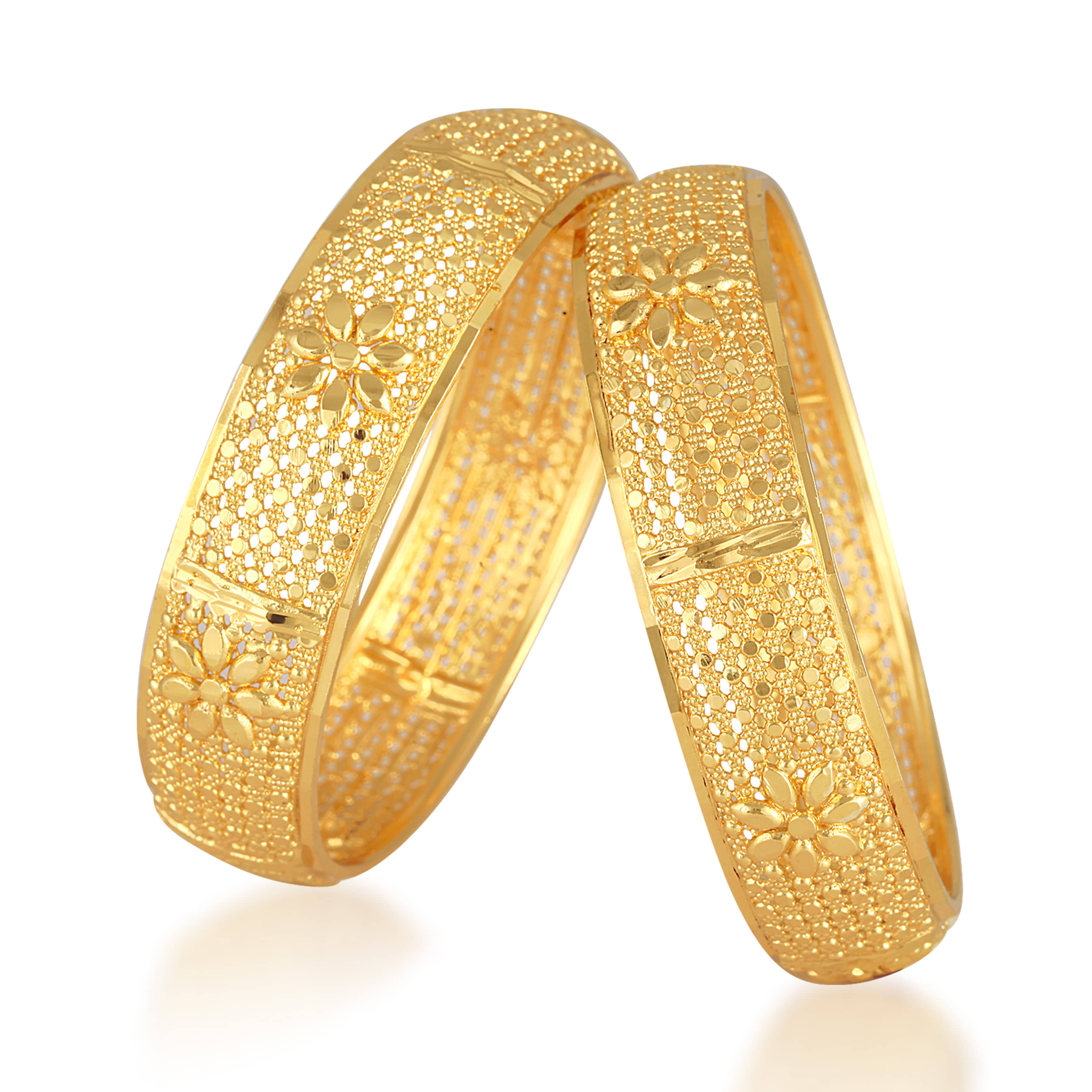 VIVASTRI Gold Kada ( Pack of 2 )