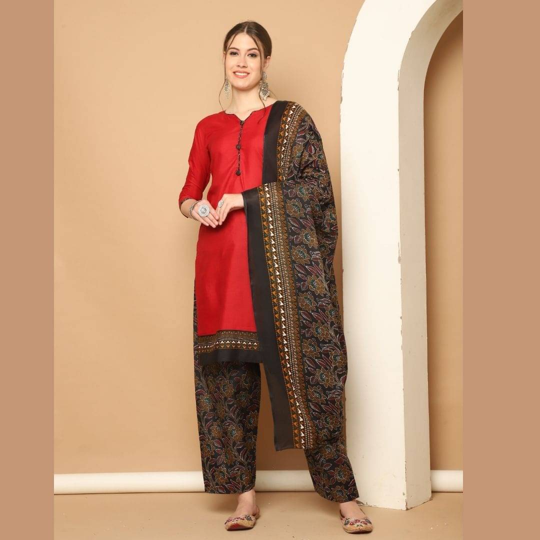wonder weave Women Cotton Blend Printed Straight Kurti With Patiala Salwar ( Maroon ) wonder weave Women Cotton Blend Printed Straight Kurti With Patiala Salwar ( Maroon )