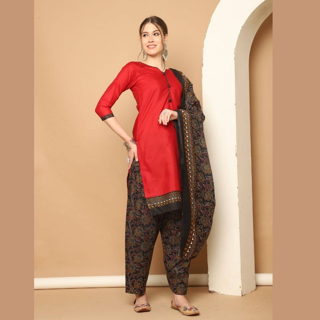 wonder weave Women Cotton Blend Printed Straight Kurti With Patiala Salwar ( Maroon ) wonder weave Women Cotton Blend Printed Straight Kurti With Patiala Salwar ( Maroon )