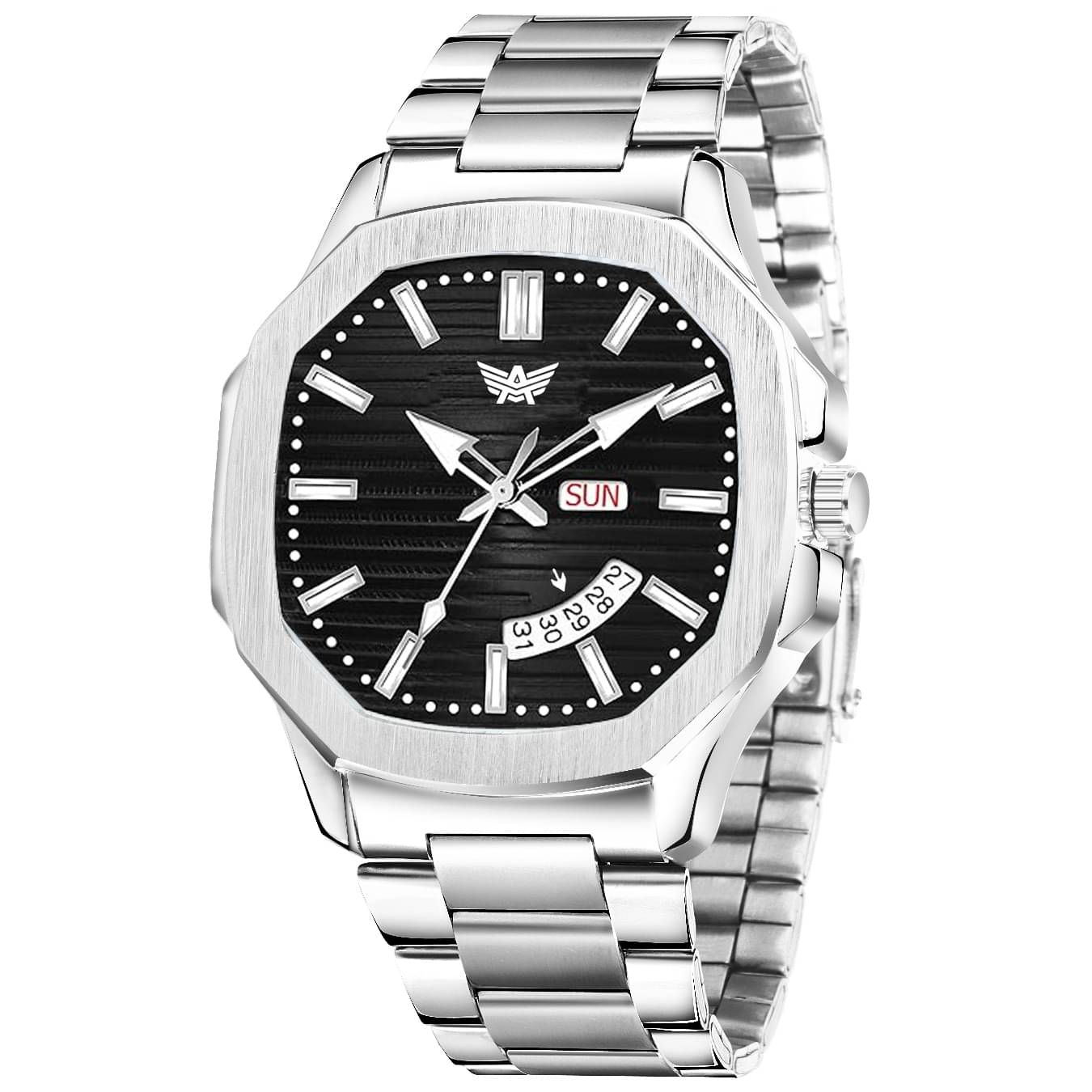     			Abrexo Silver Stainless Steel Analog Men's Watch