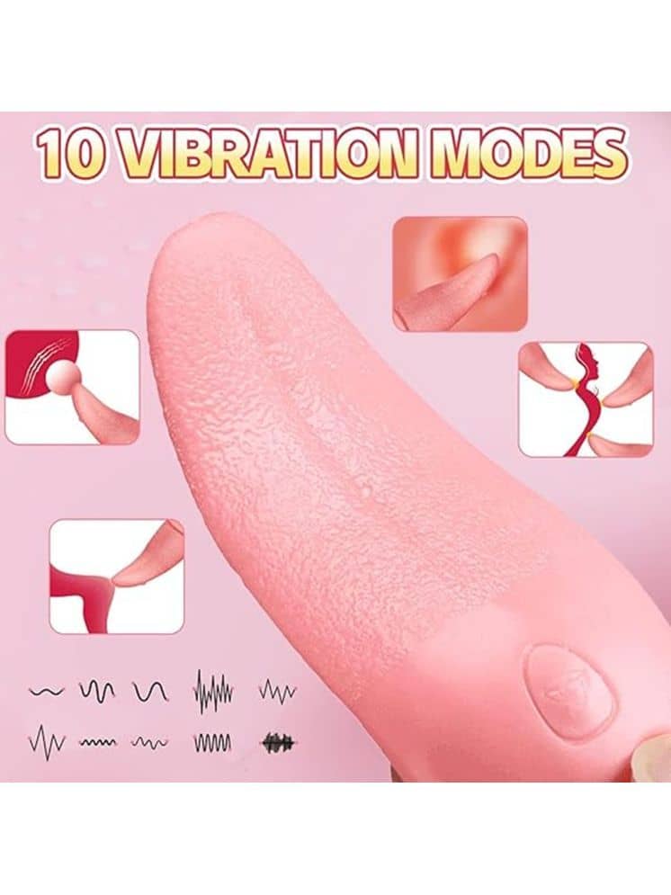 Adult Female Vibrating Lick Rod Tongue Vibrator Sex Toy Sex Vibrator for Women by-sex tantra
