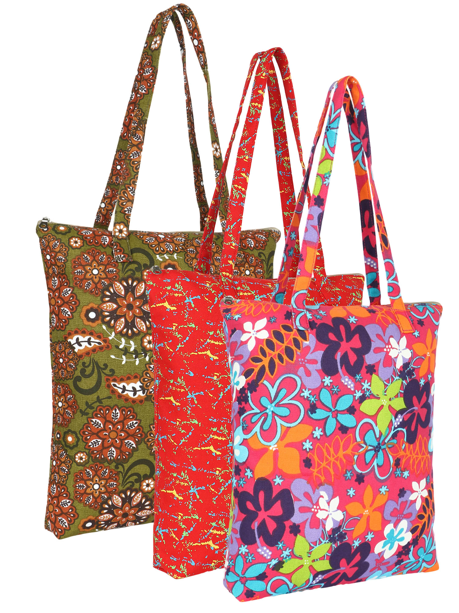     			Anekaant Shoulder Bag Cotton Set of 3 ( Green )